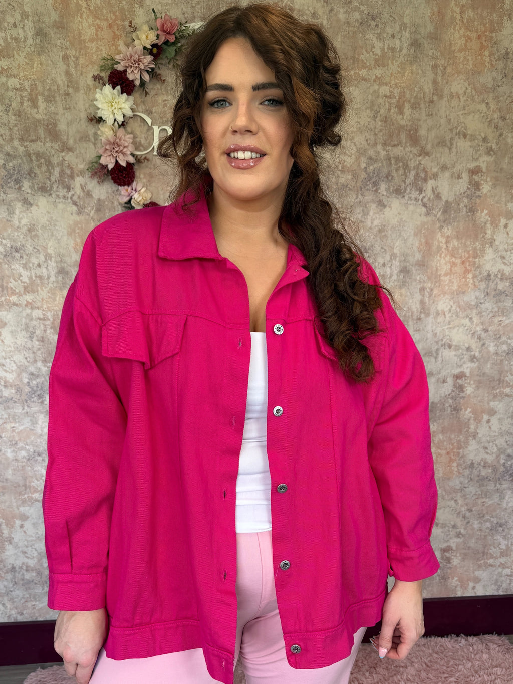 Derbhla Denim Jacket Pink