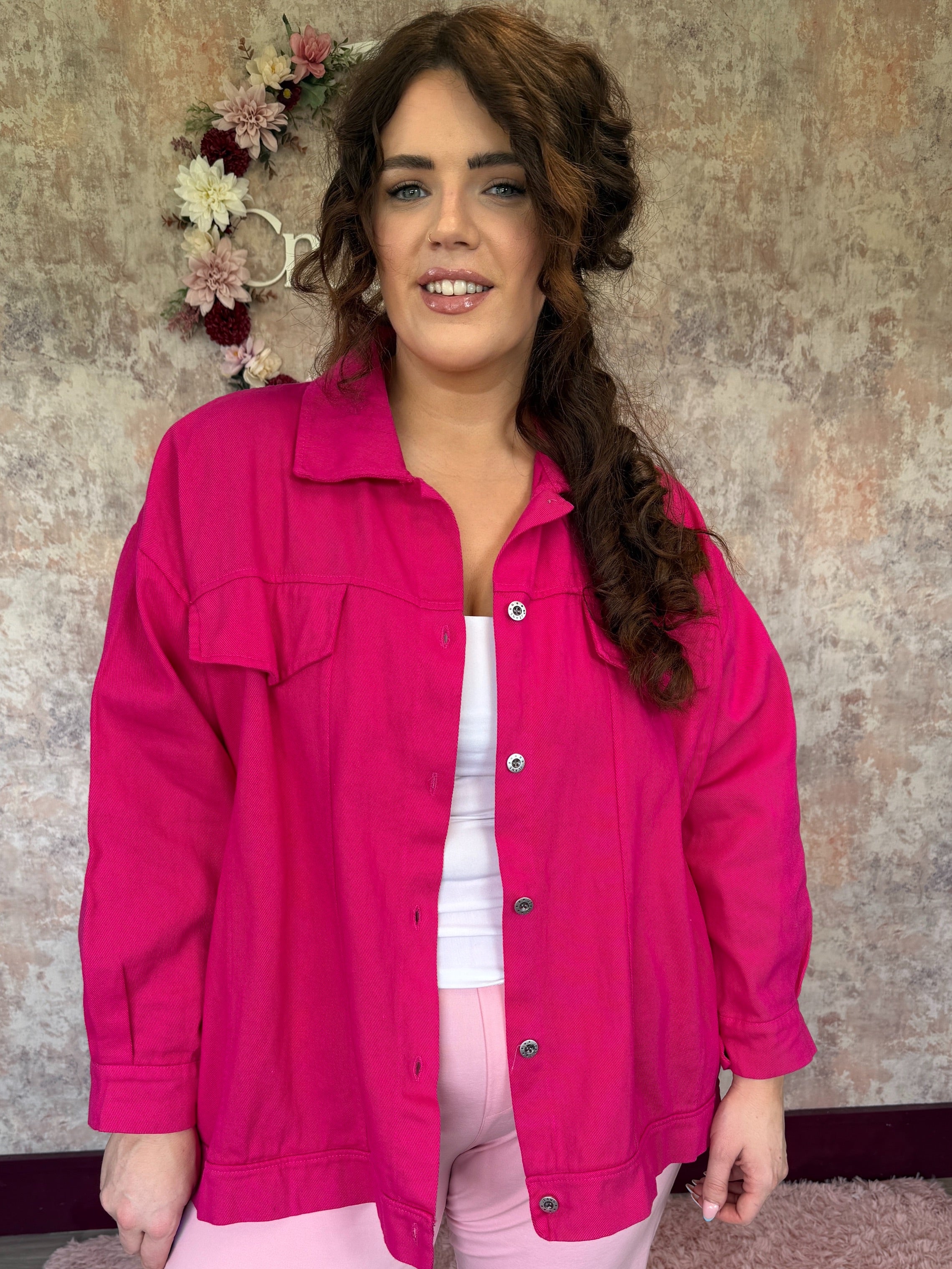 Derbhla Denim Jacket Pink