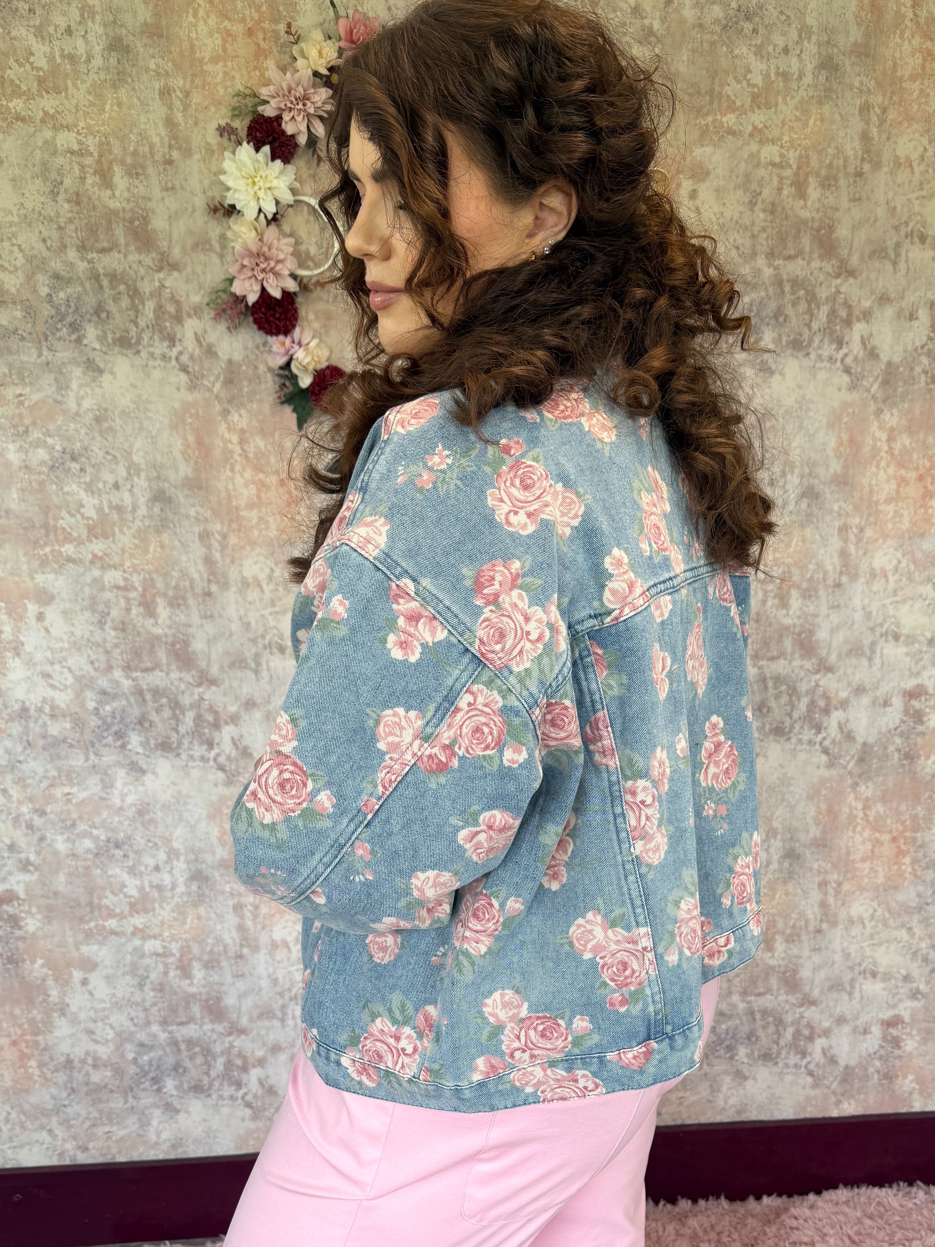 Fia Floral Cotton Denim Jacket