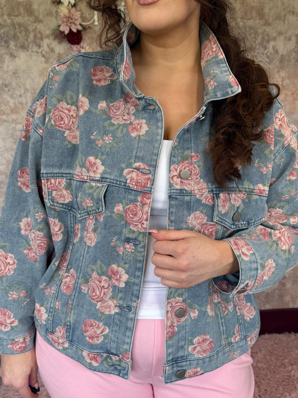 Fia Floral Cotton Denim Jacket