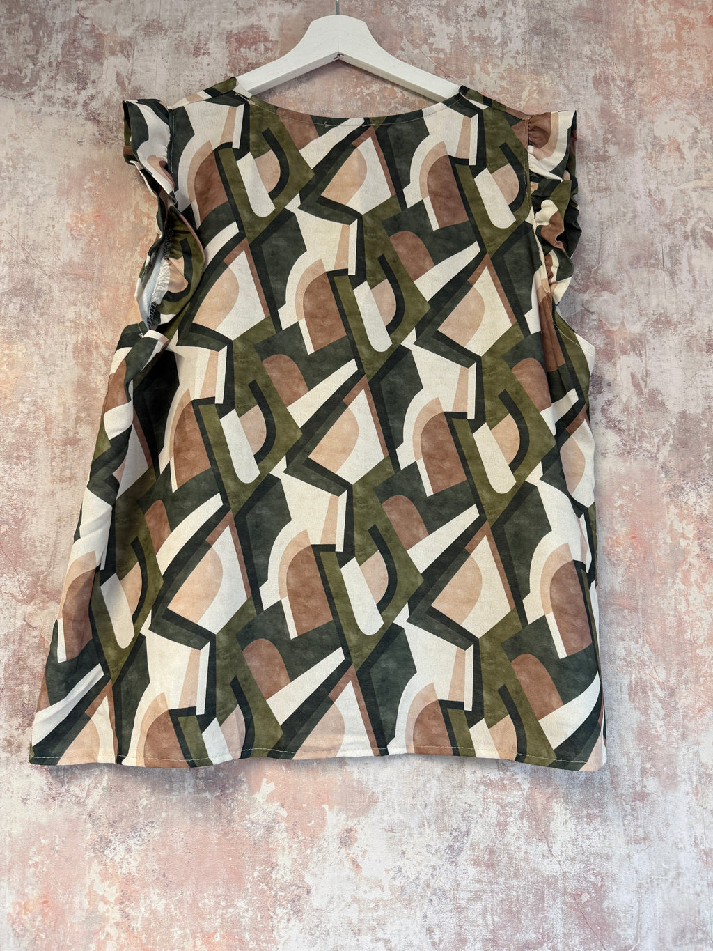 V neck Patterned Blouse
