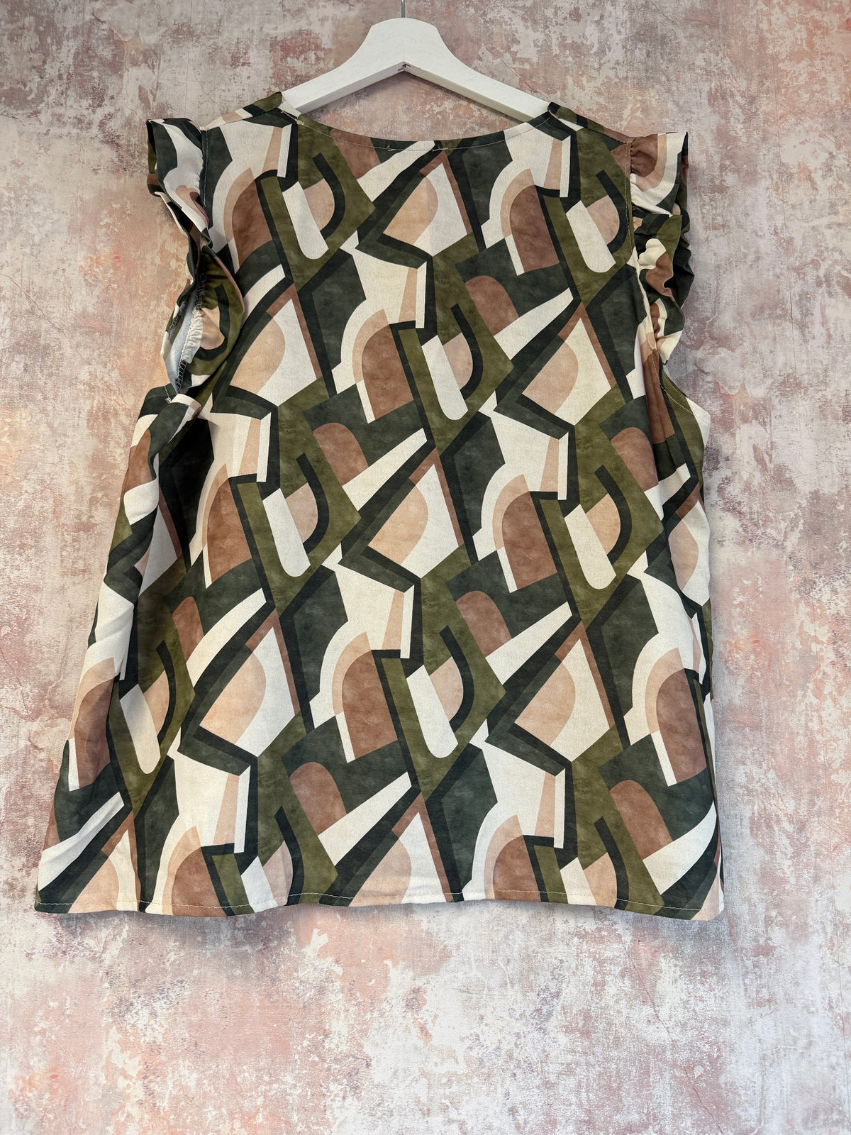 V neck Patterned Blouse