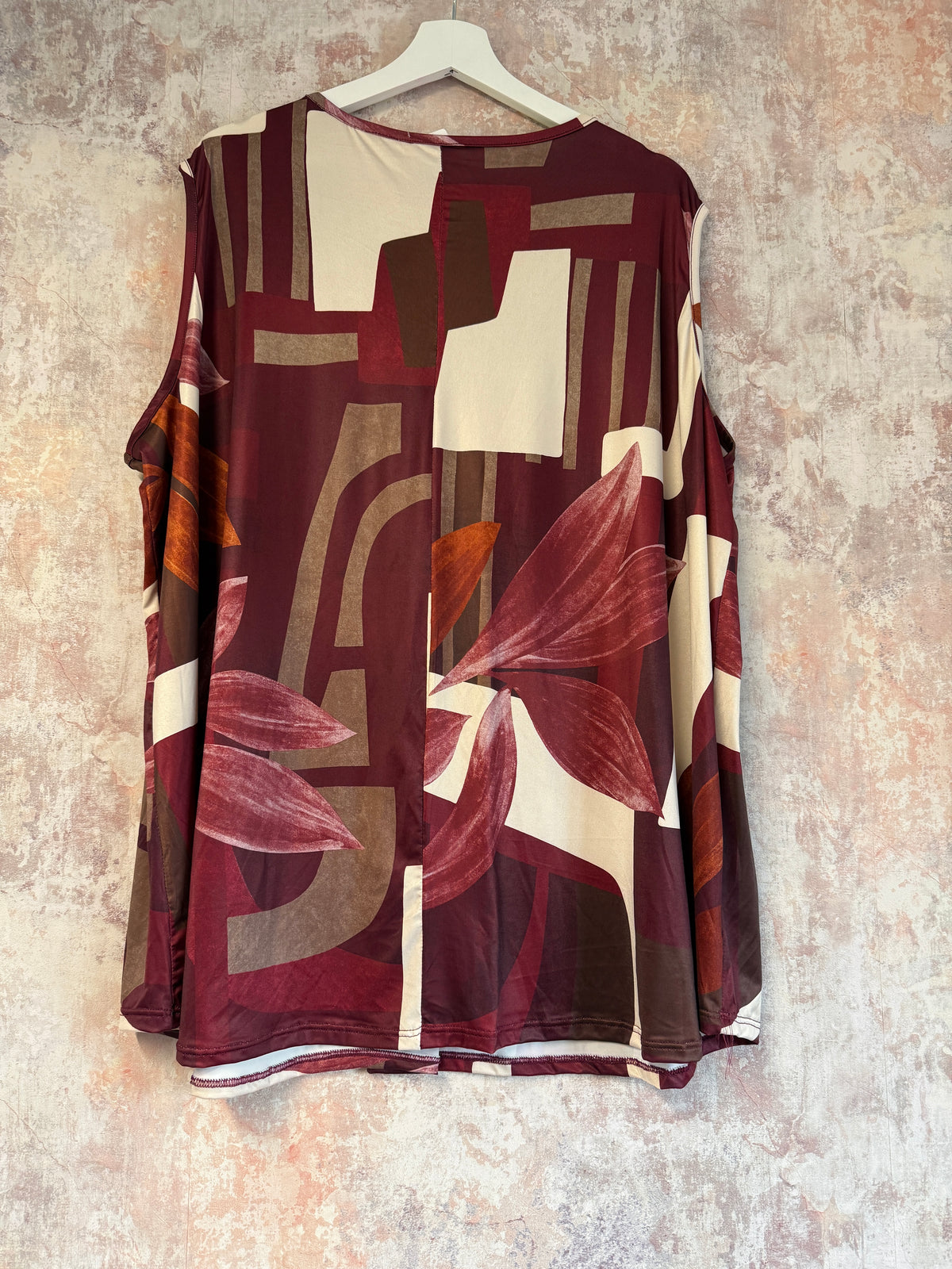 Vneck Floral Cami Burgundy