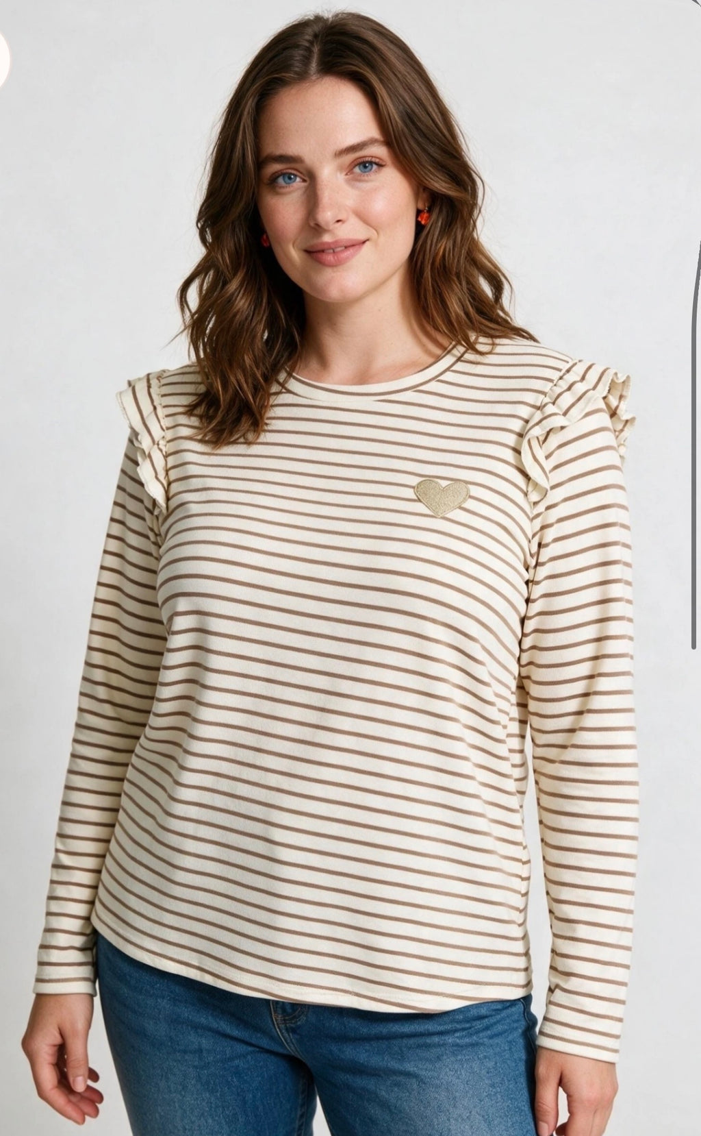 Striped Heart Top (2 Colours)
