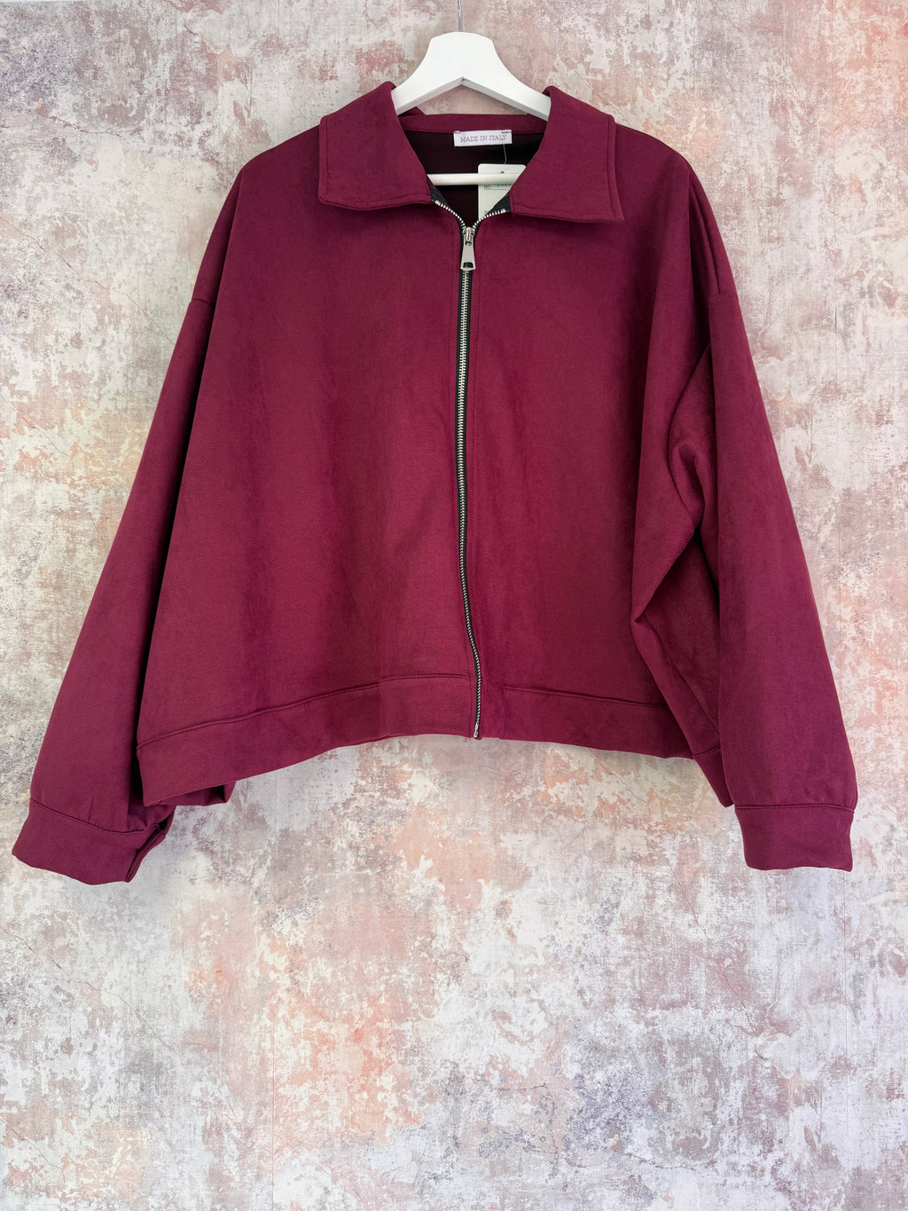 Suede Bomber Style Jacket