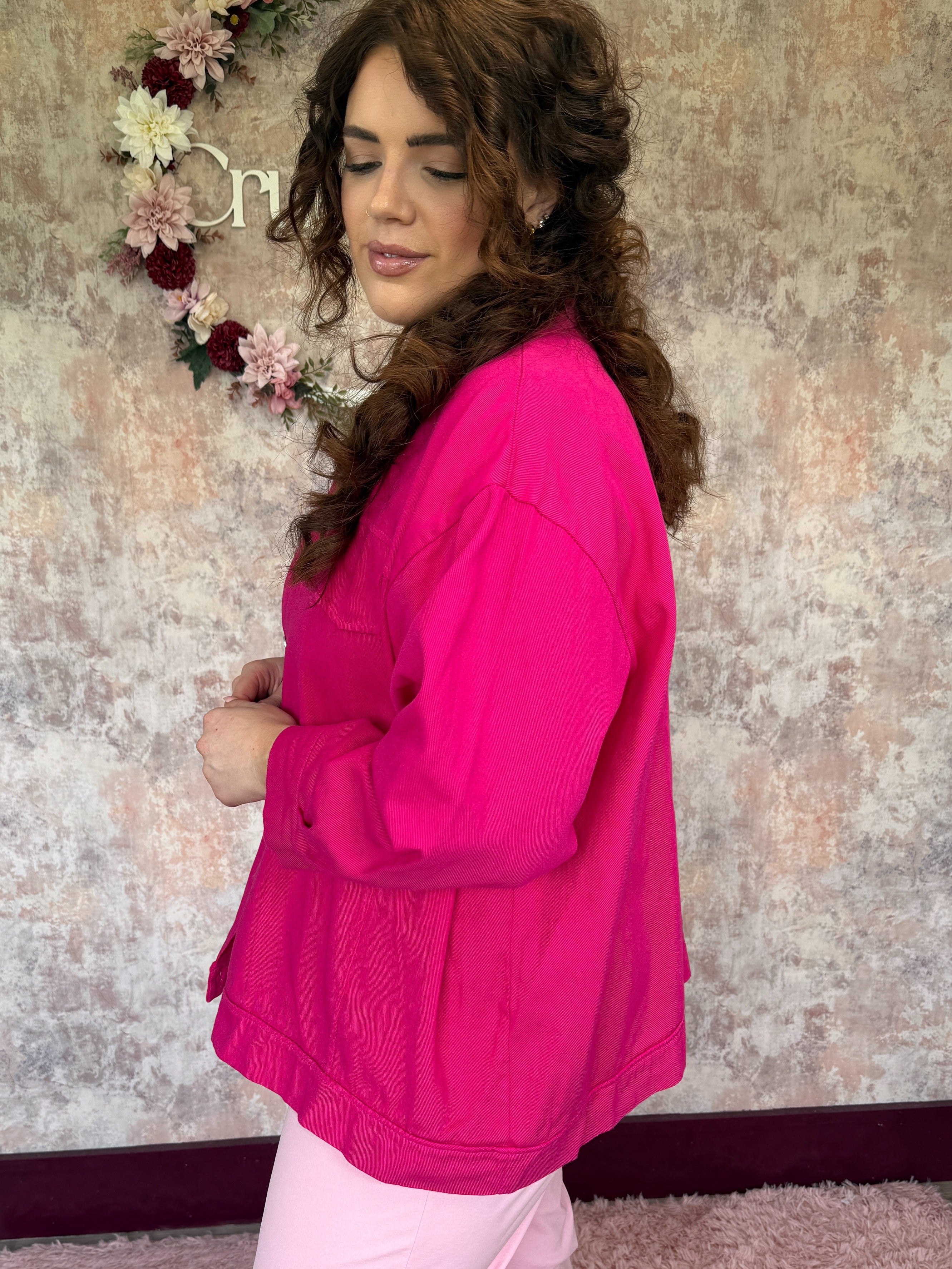 Derbhla Denim Jacket Pink