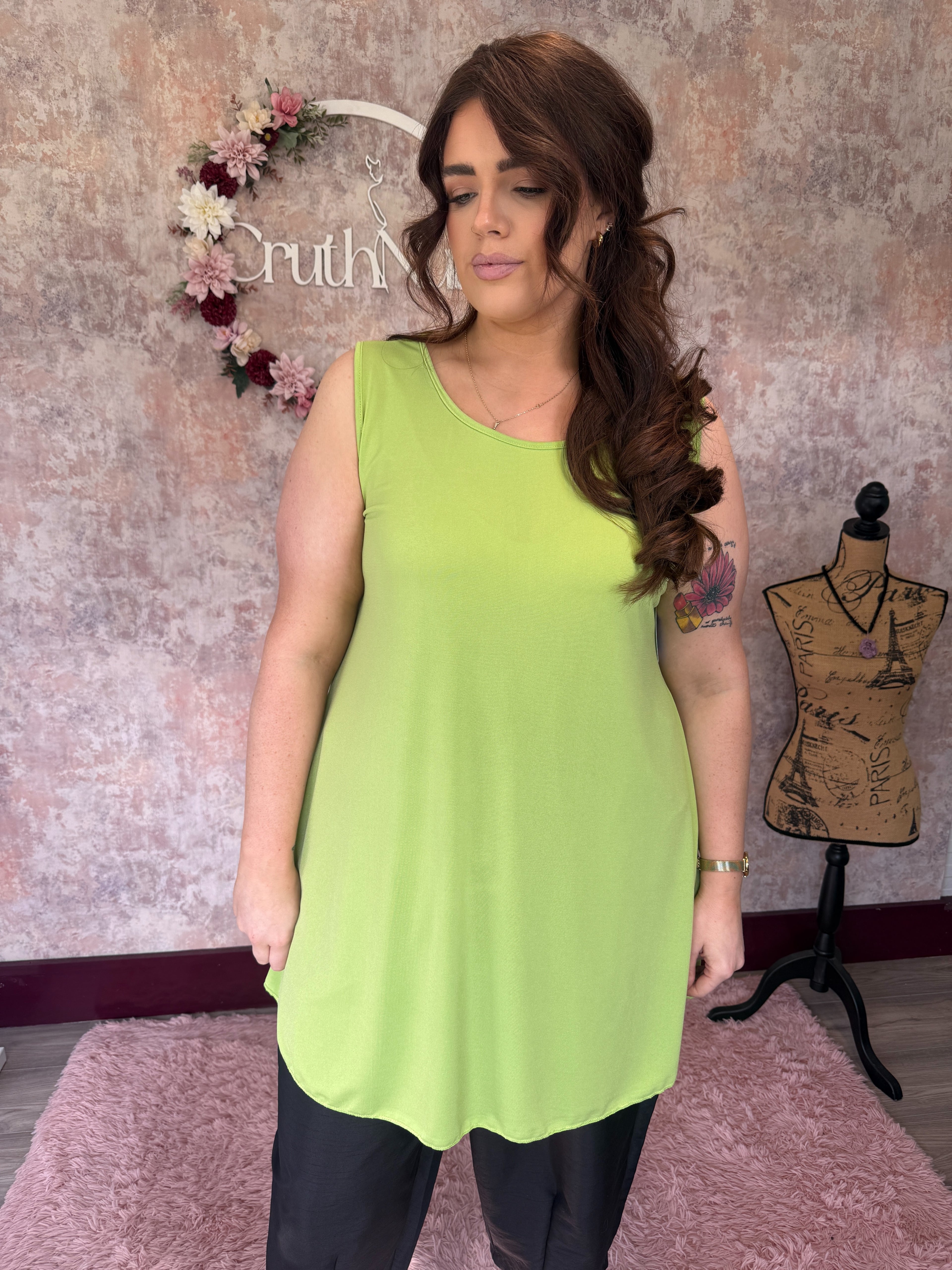 Swing style cami Lime Green