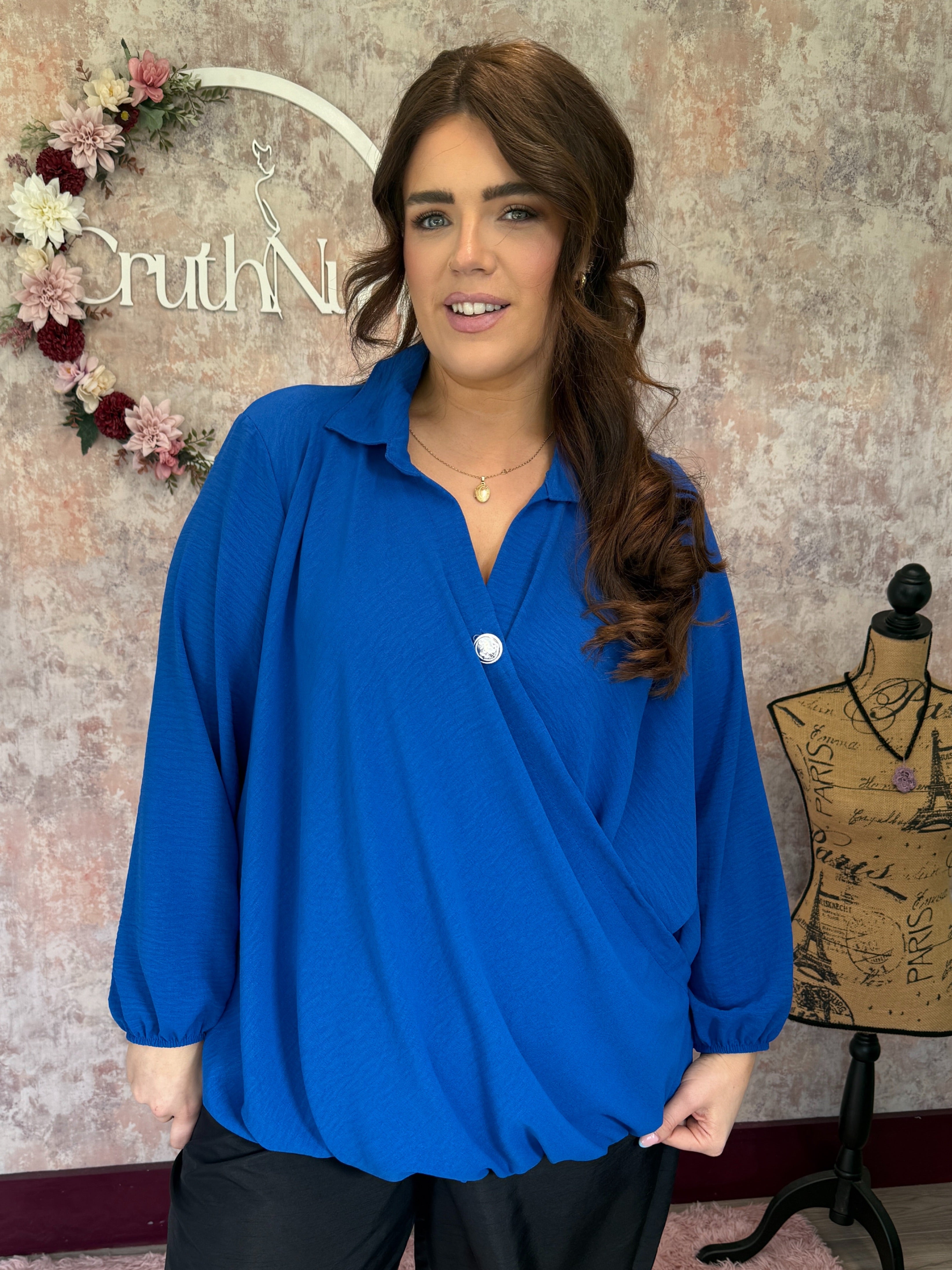 Gràinne Blouse Royal Blue