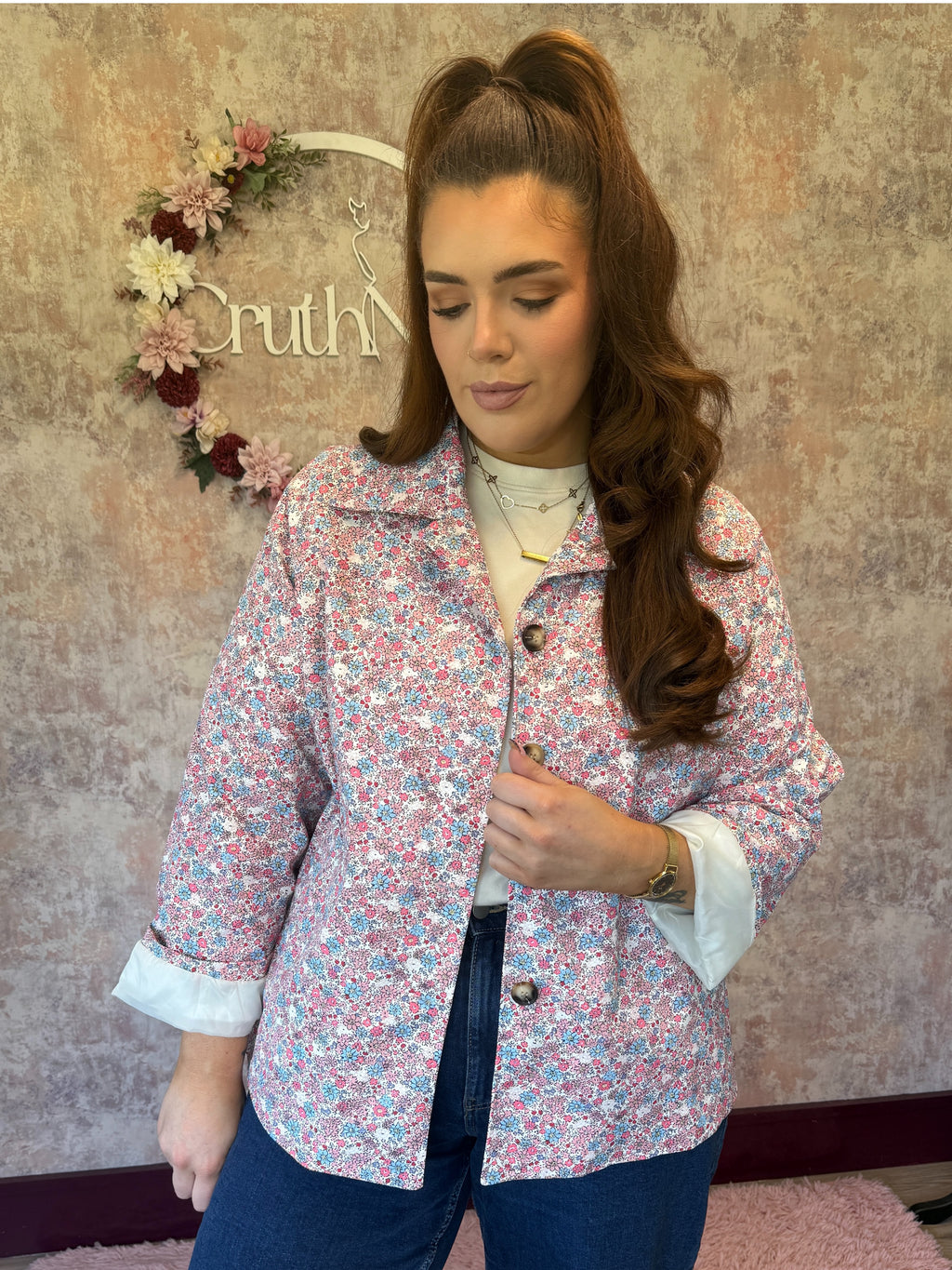 Floral Trench Pink