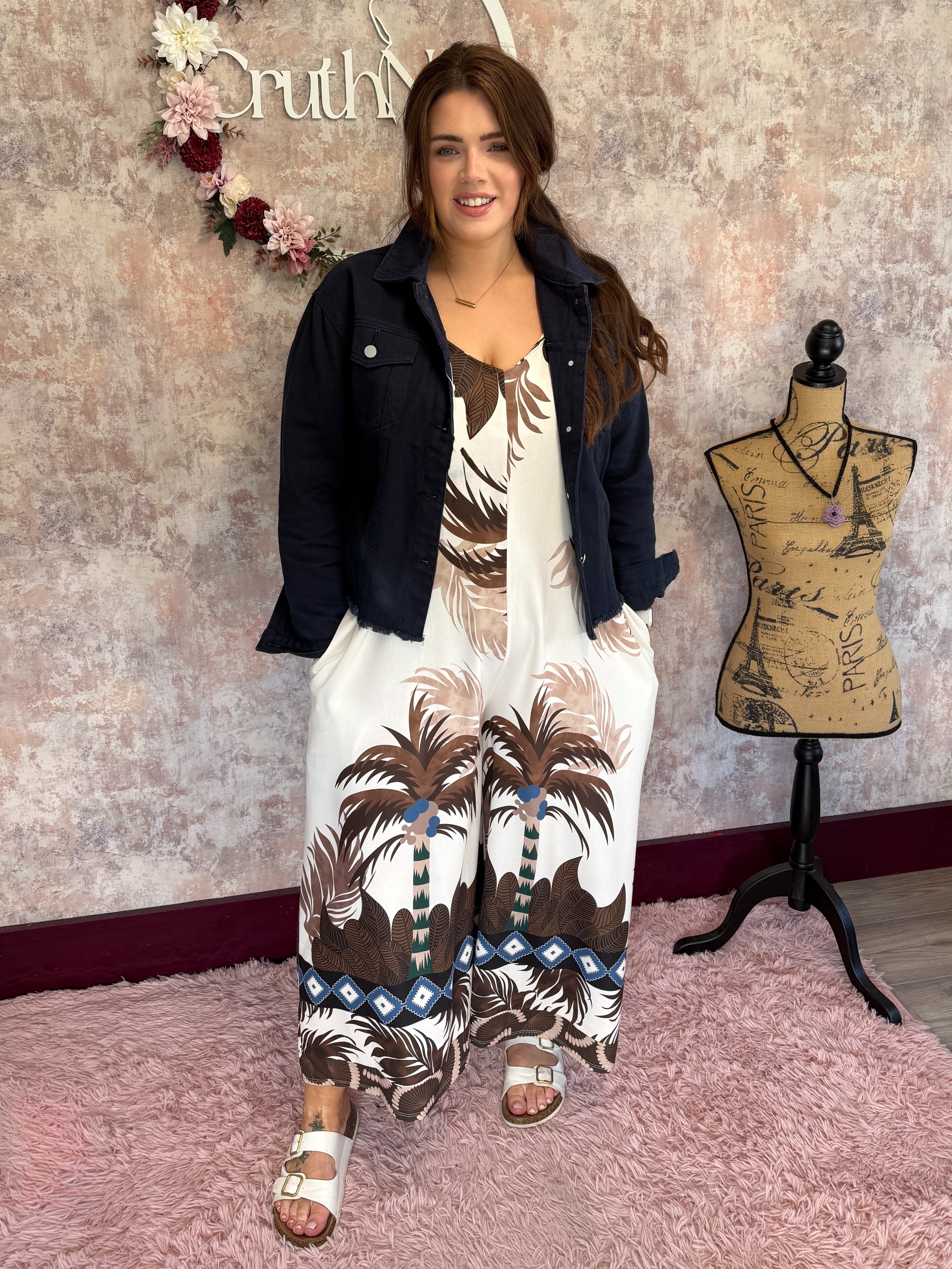 "Keep calm under the palms" jumpsuit