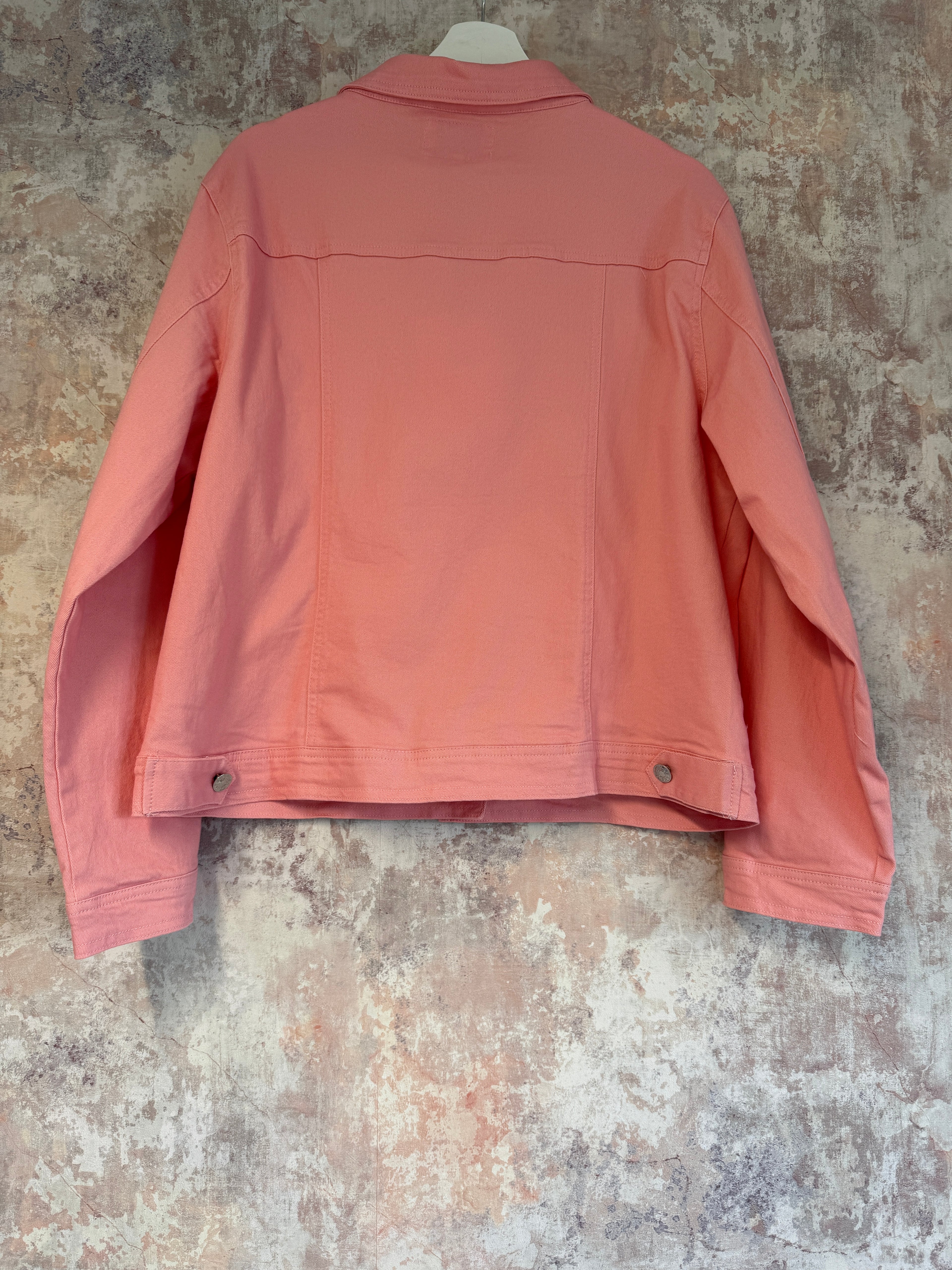 Cotton Denim Jacket Pink