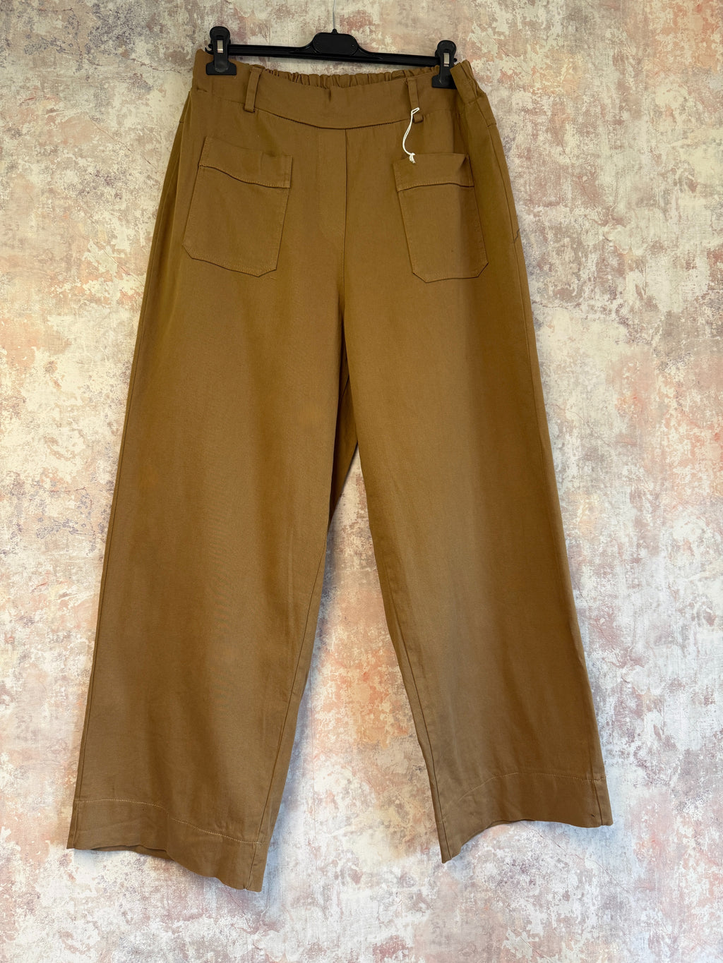 Ankle Grazer Cotton trousers camel