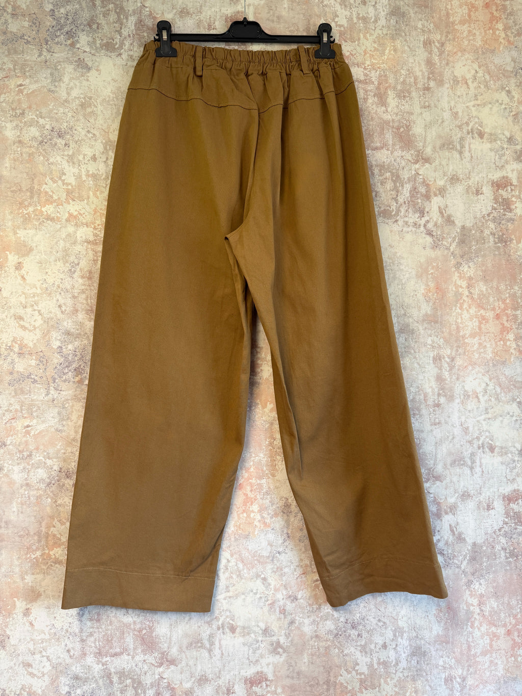 Ankle Grazer Cotton trousers camel