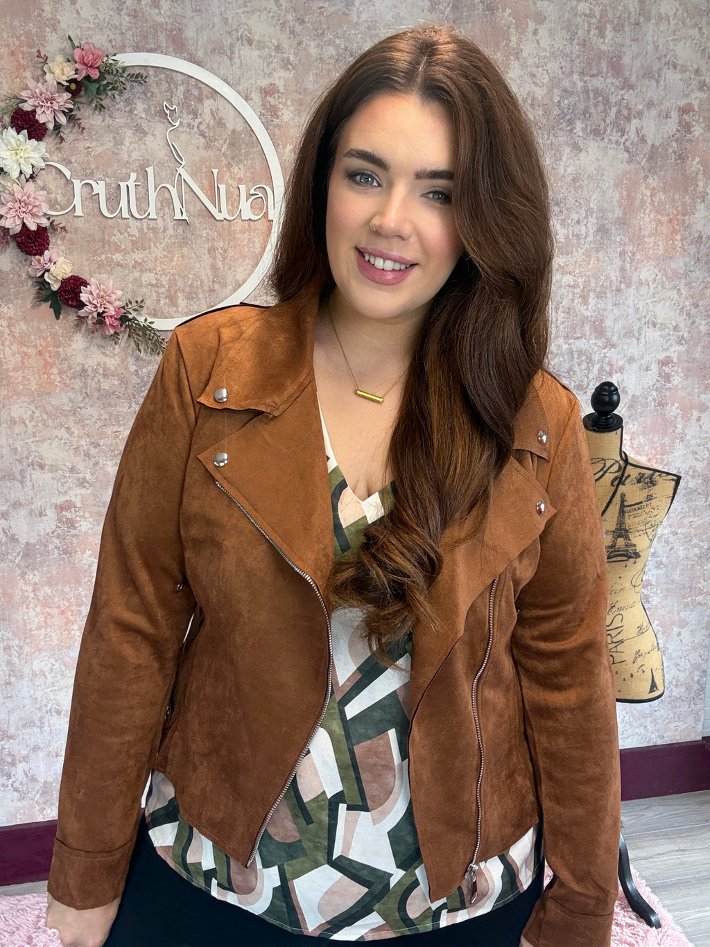 Suede Look Biker Jacket (3 Colours)