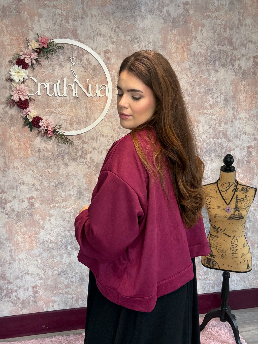 Suede Bomber Style Jacket