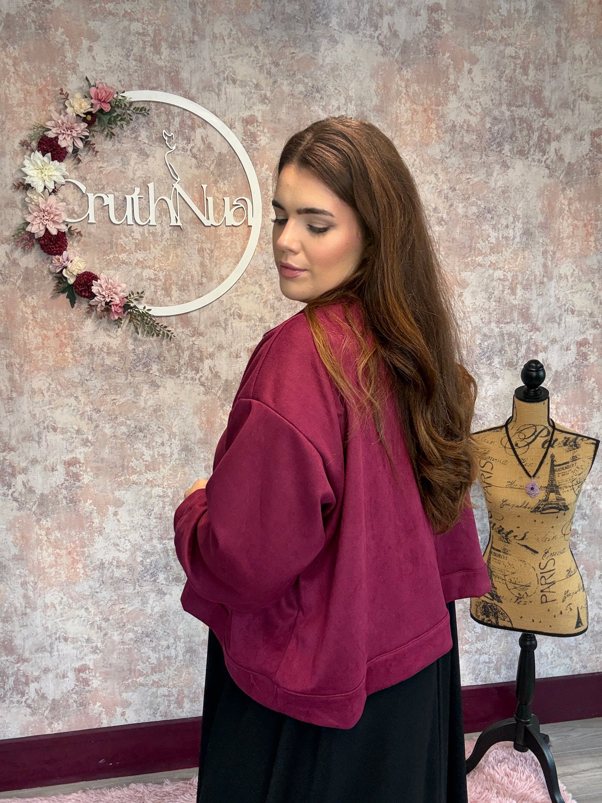 Suede Bomber Style Jacket