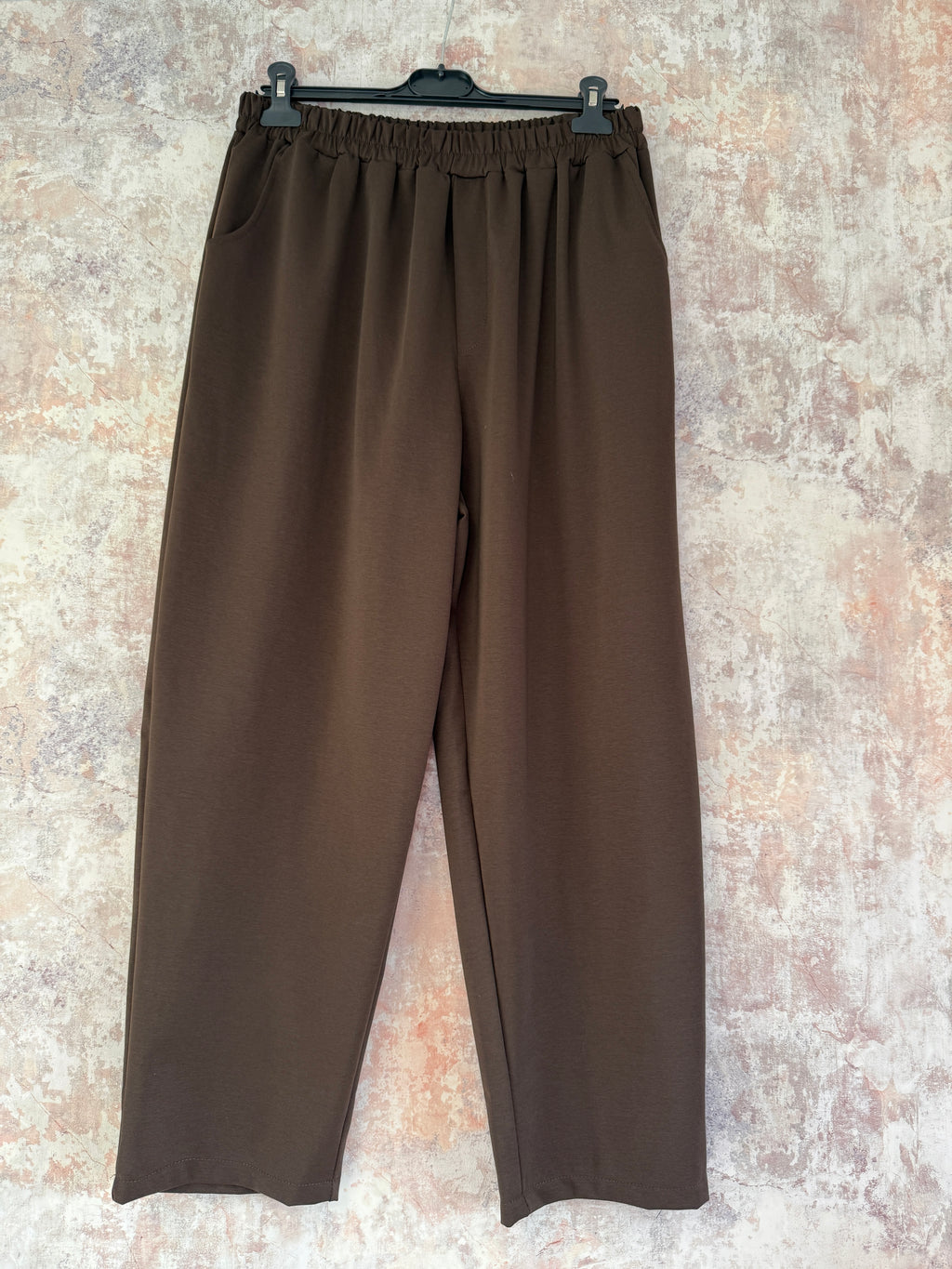 "I can do it all" Stretch Trousers Brown