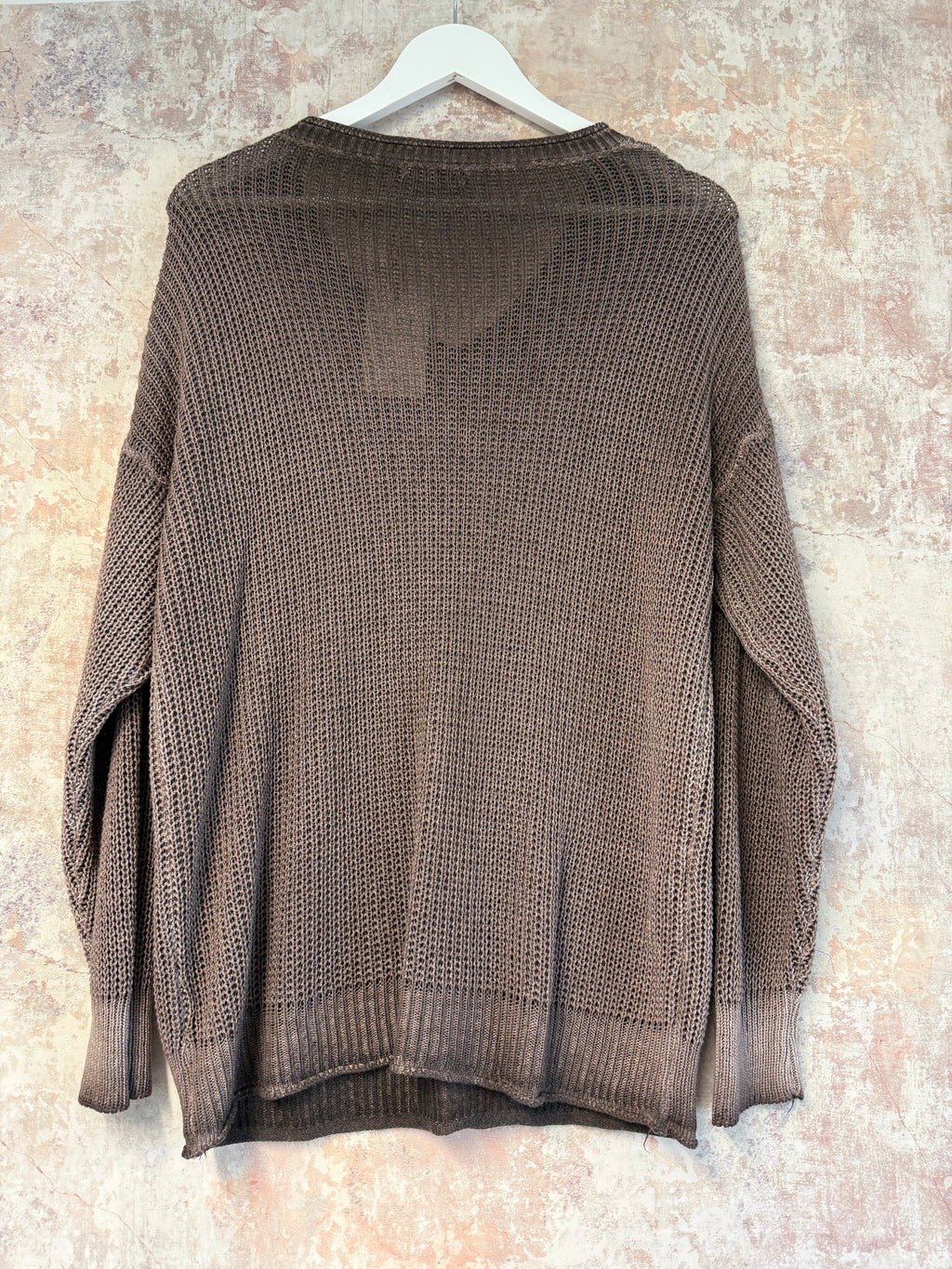 Lightweight V neck Knit Mauve