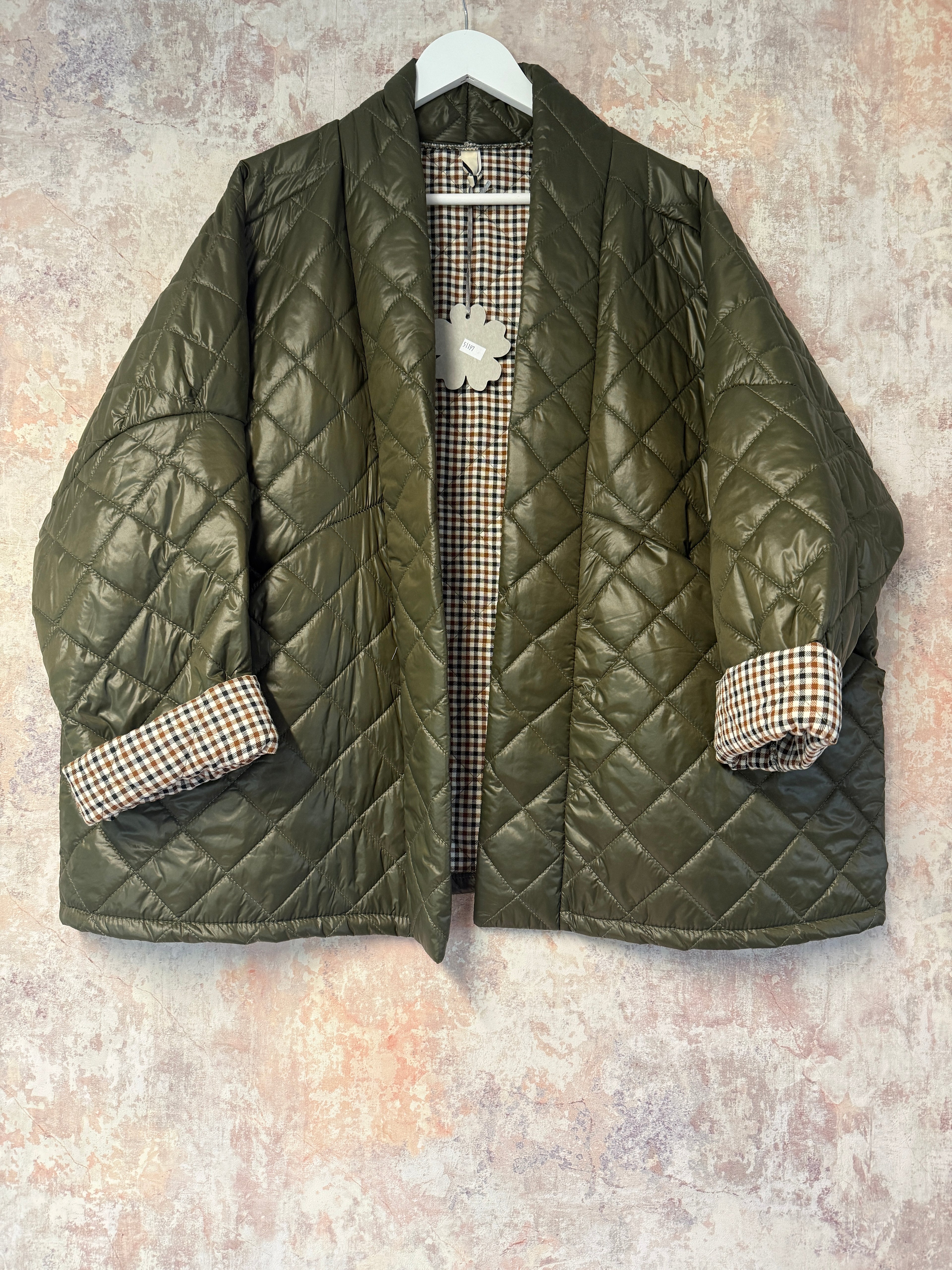 Quilted style jacket Khaki