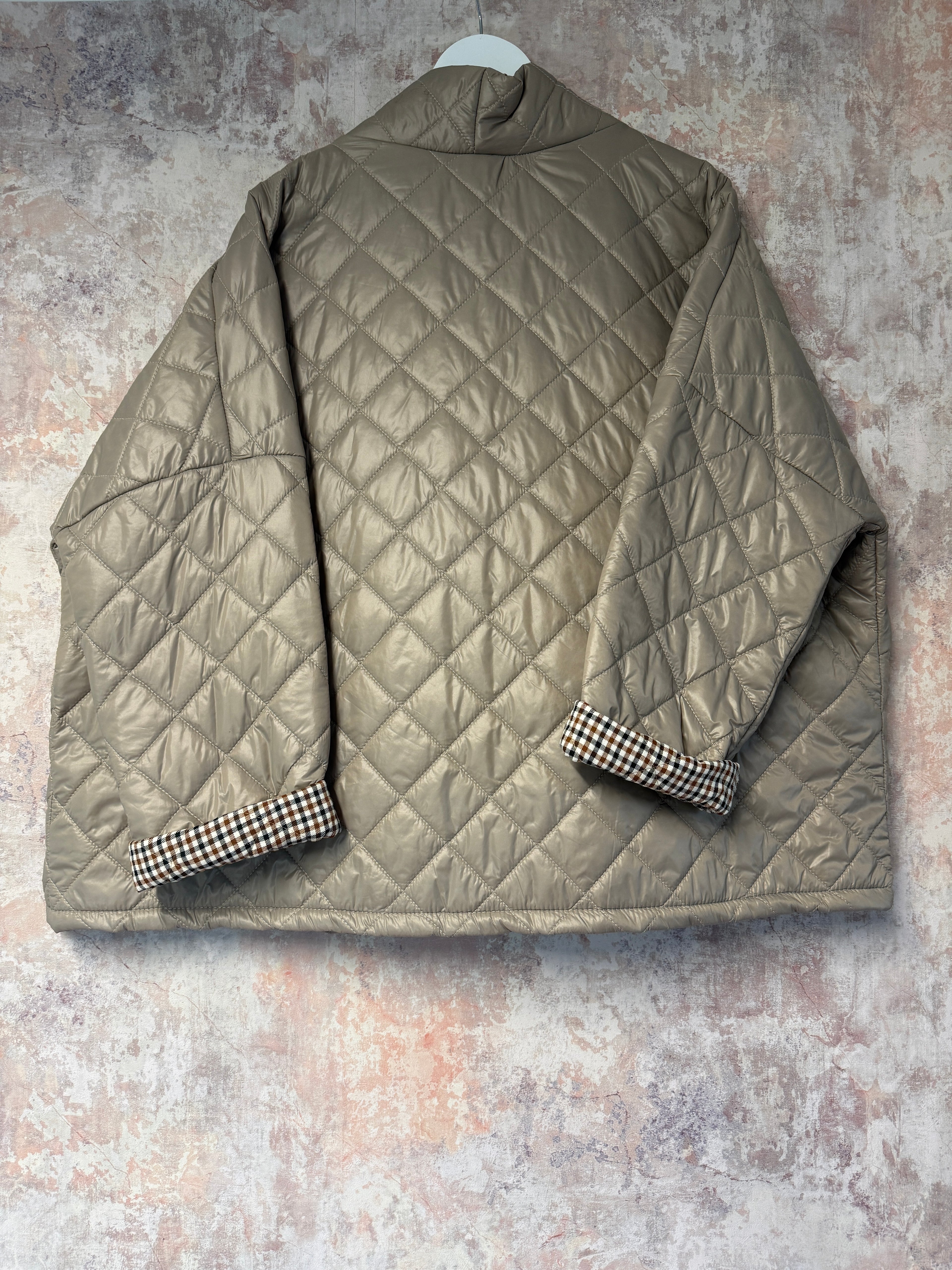 Quilted style jacket Taupe