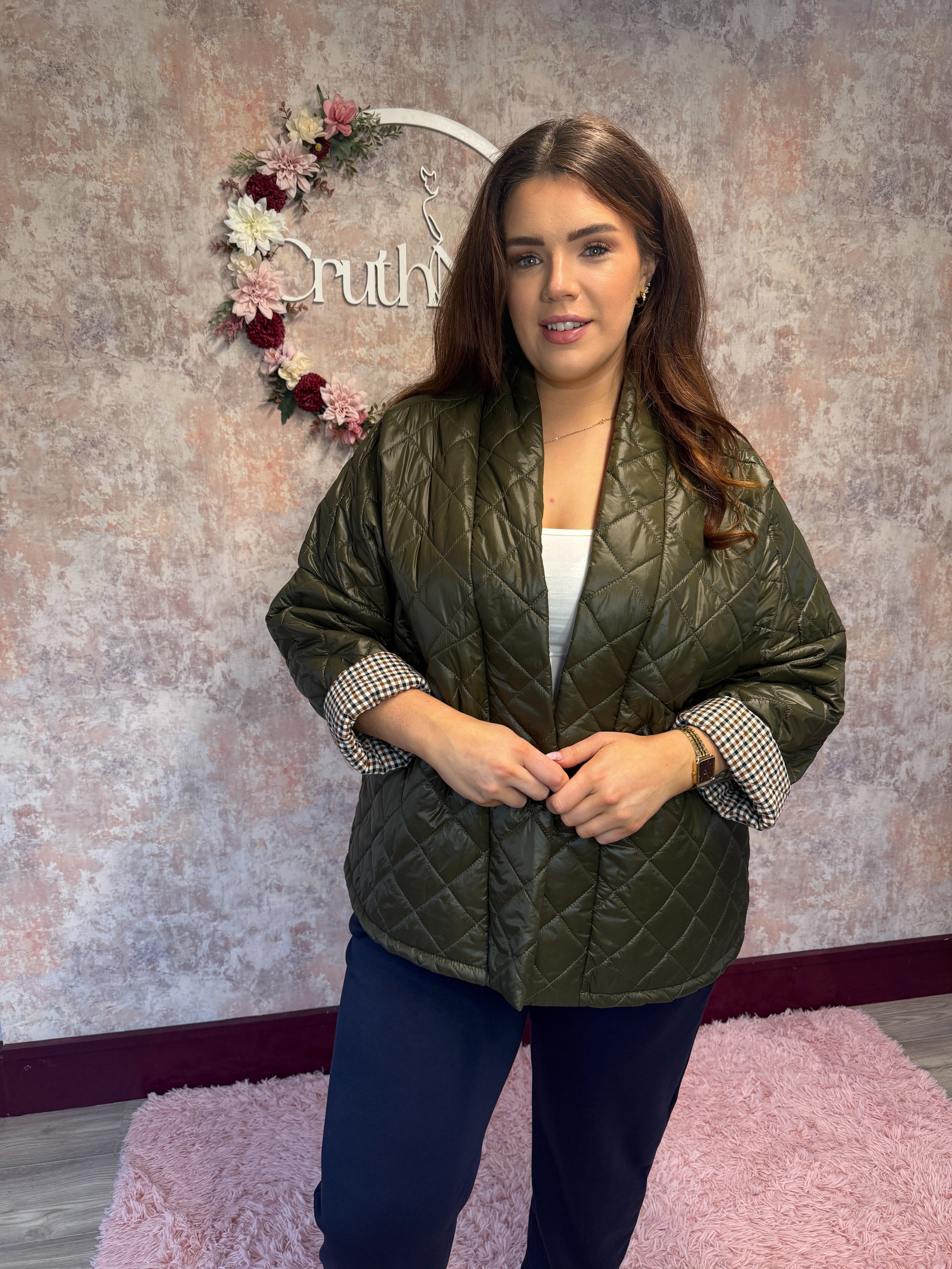 Quilted style jacket Khaki
