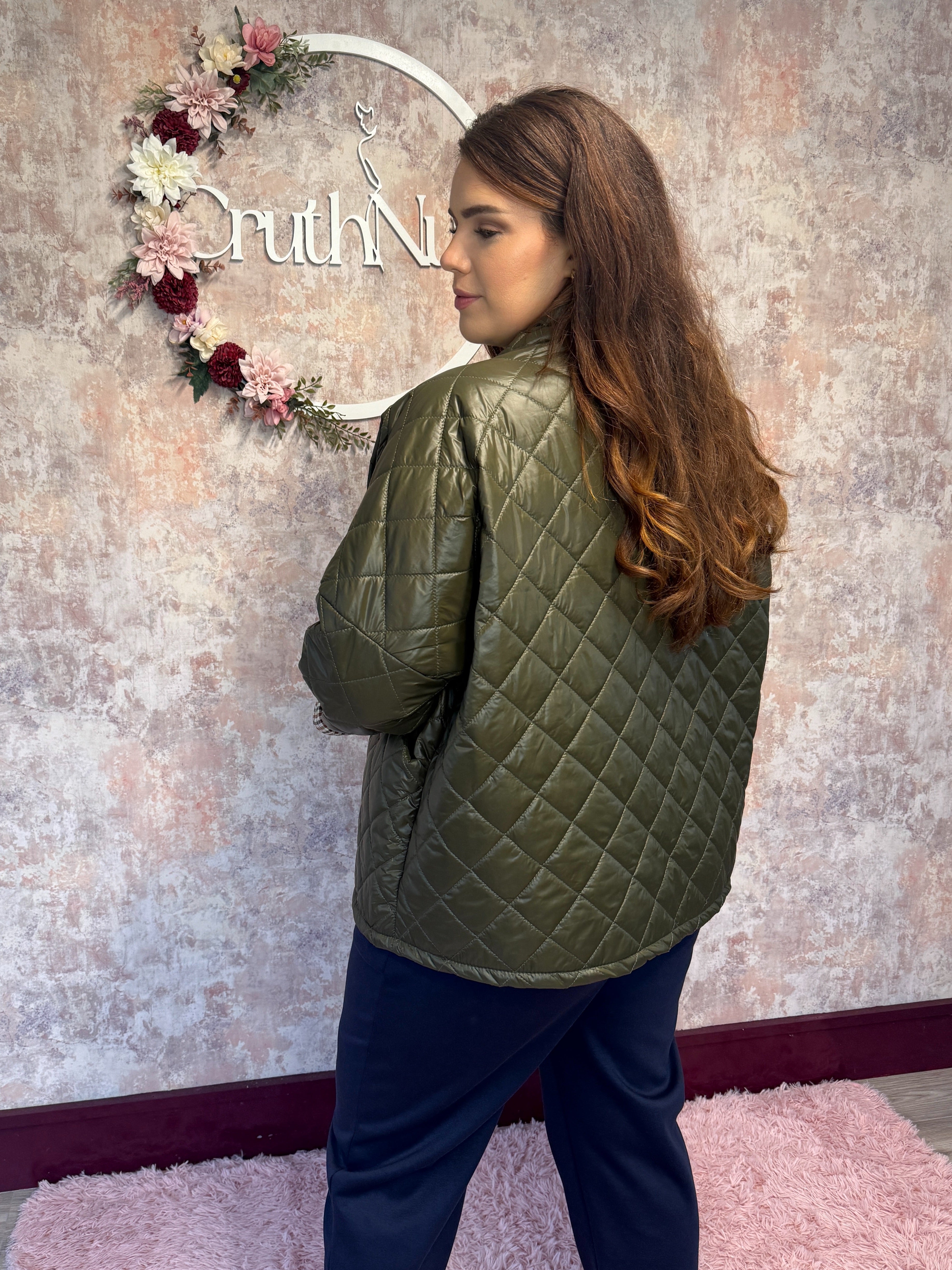 Quilted style jacket Khaki