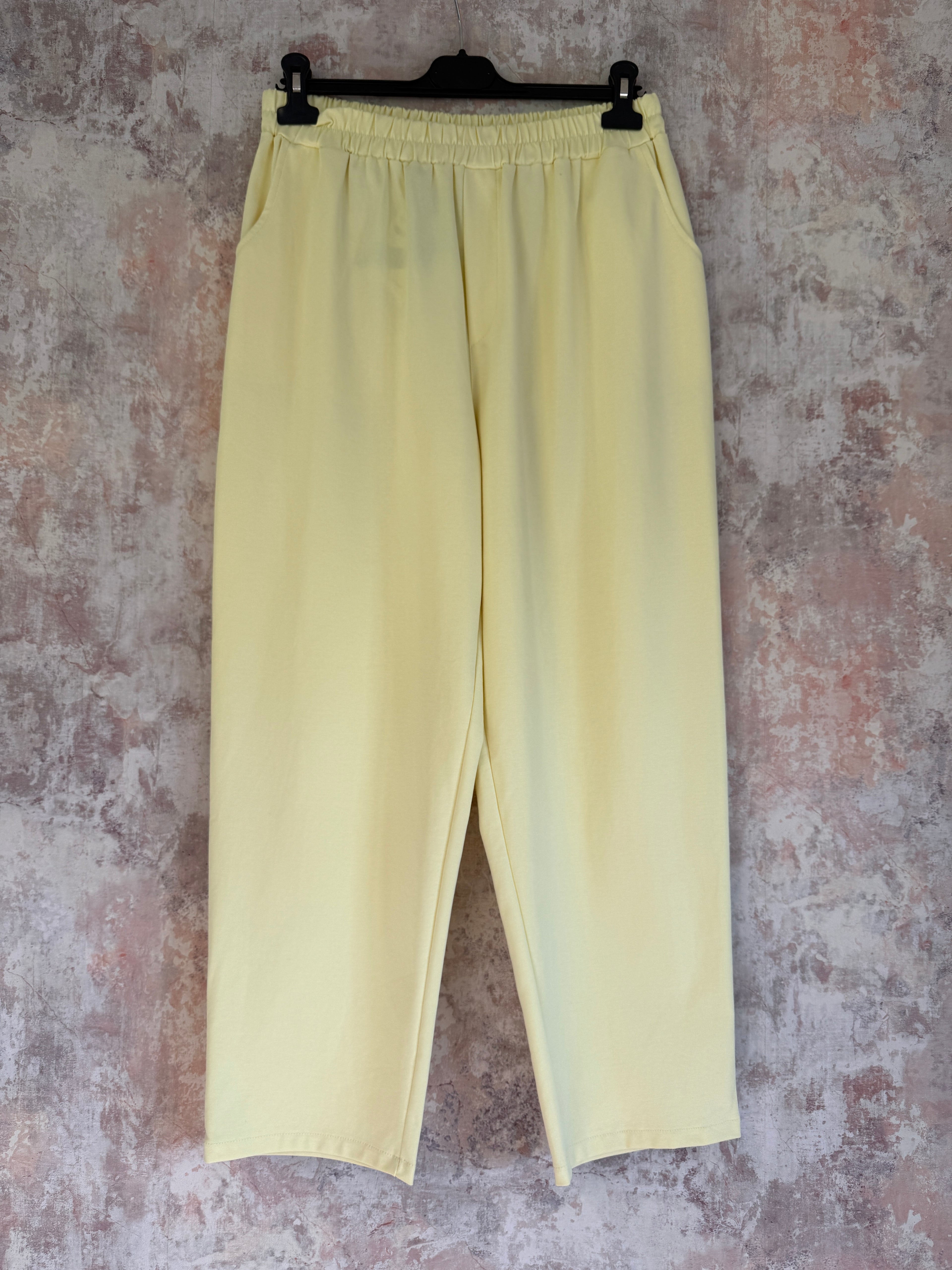 "I can do it all" Stretch Scuba Trousers Lemon