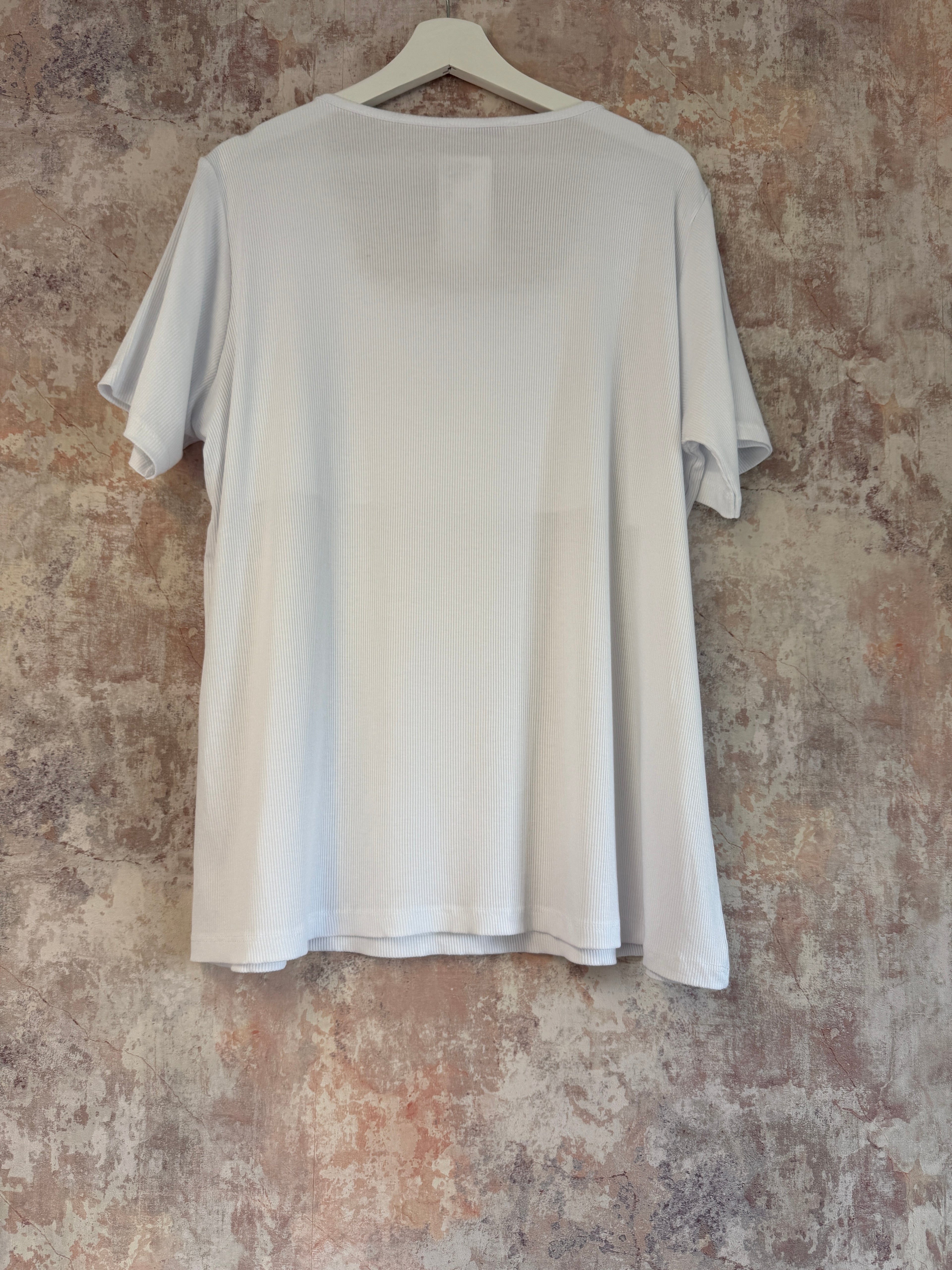 Ribbed square neck top