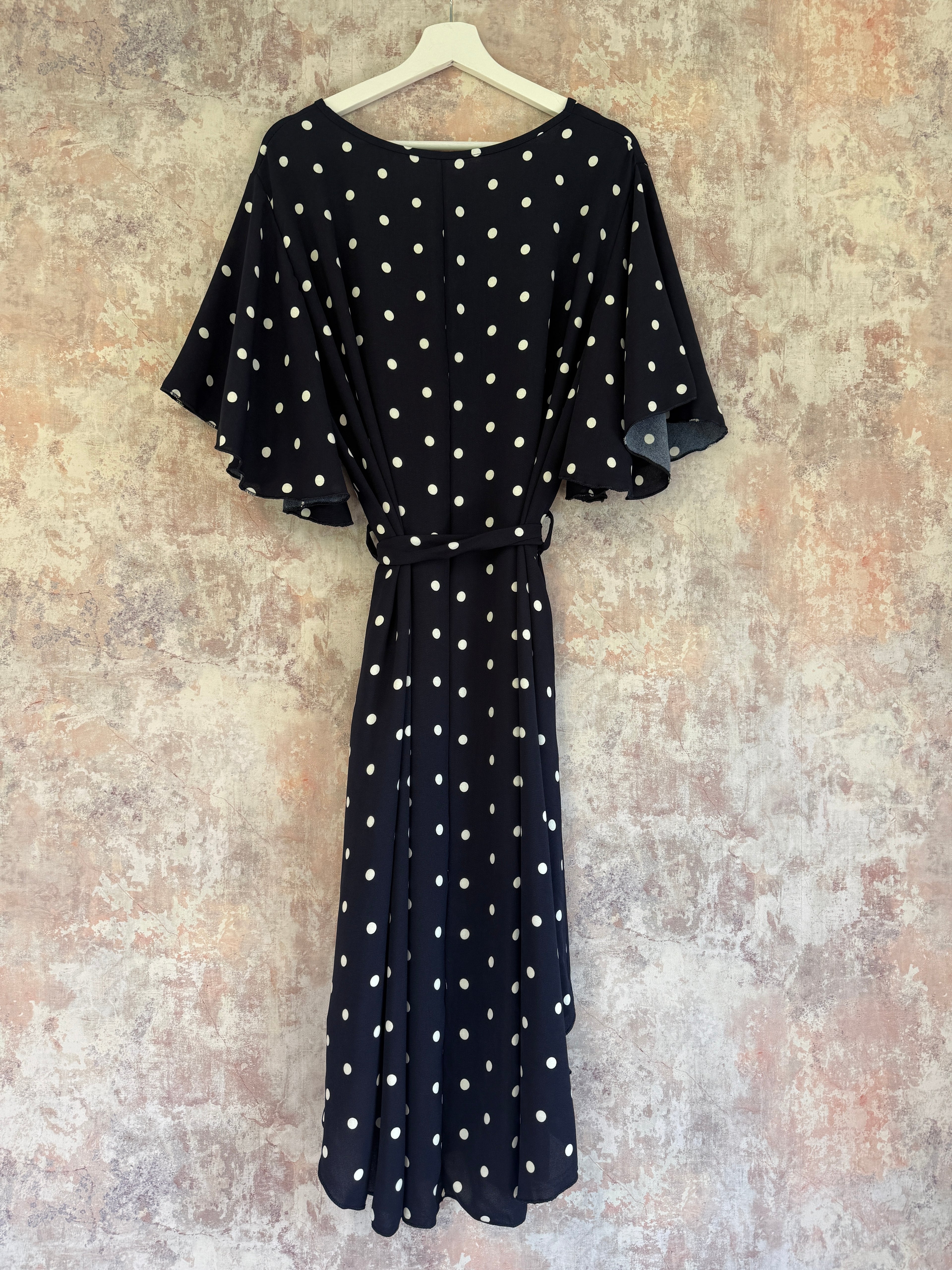 Polka Dot Dress Navy