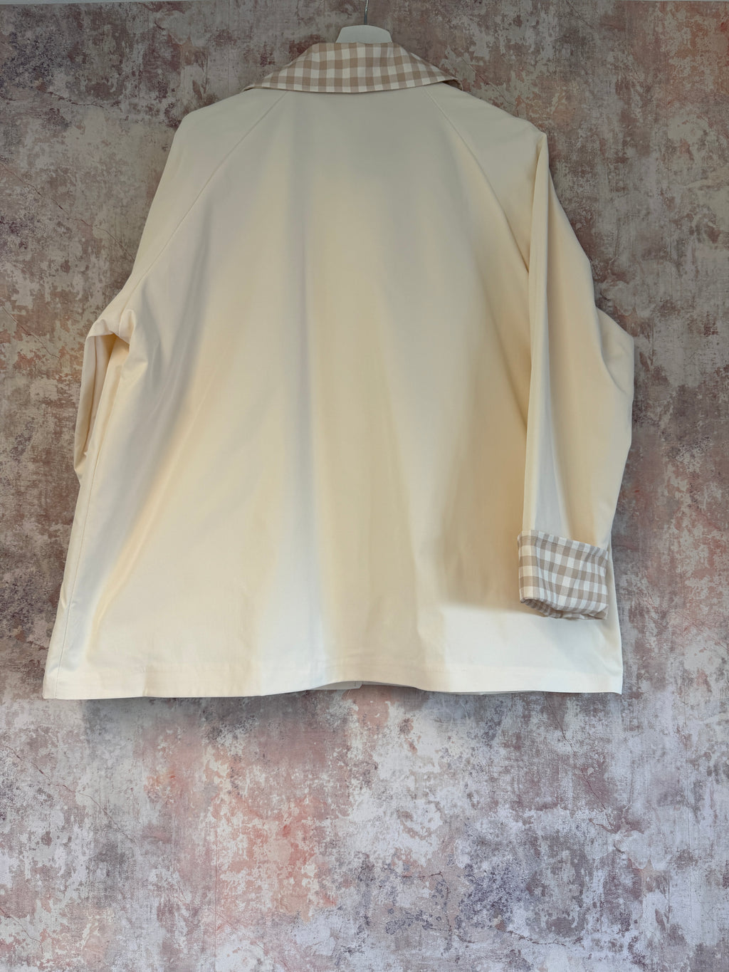 "Gimme Gingham" Trench Beige