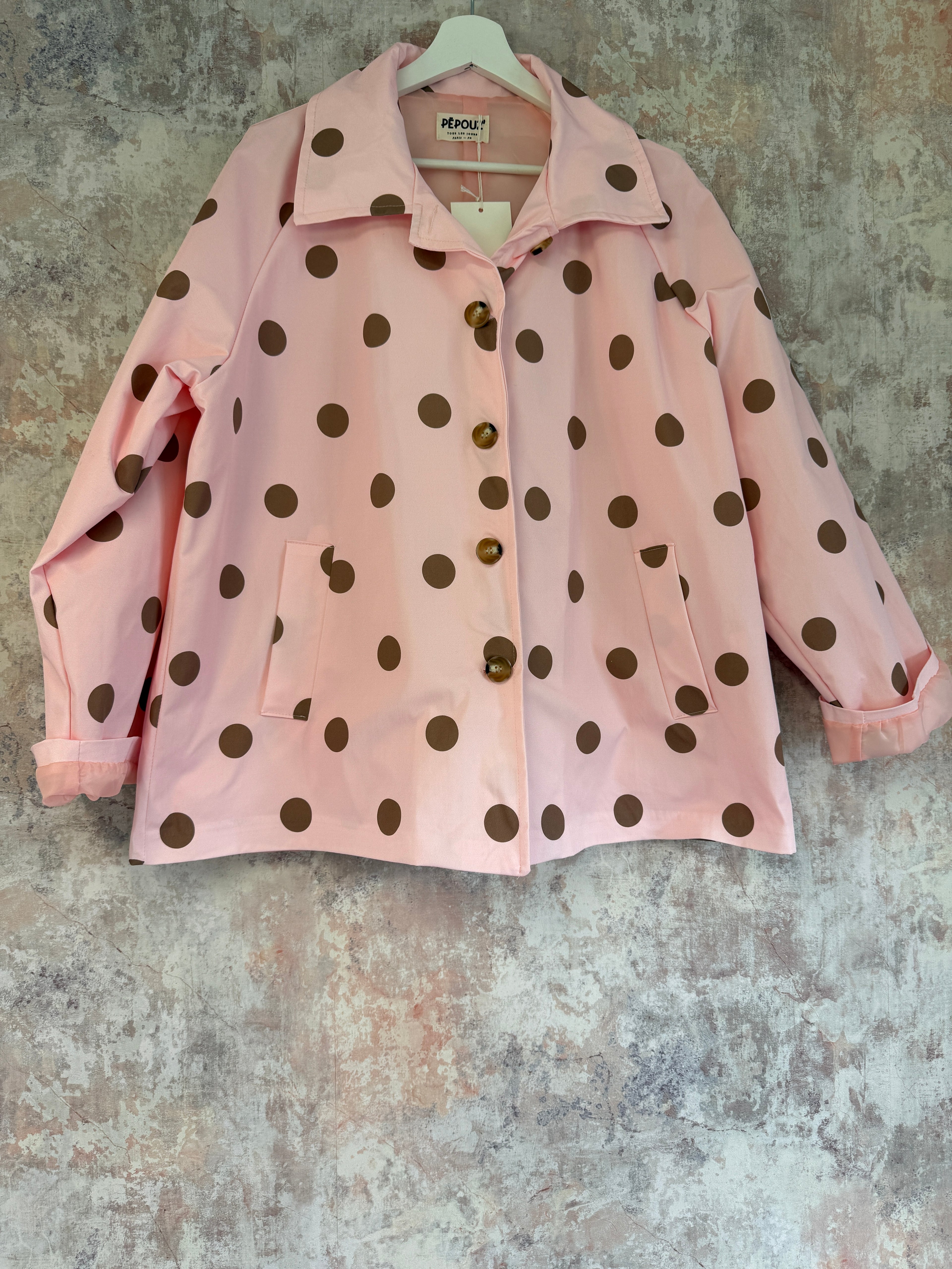 Polka dot Trench Pink