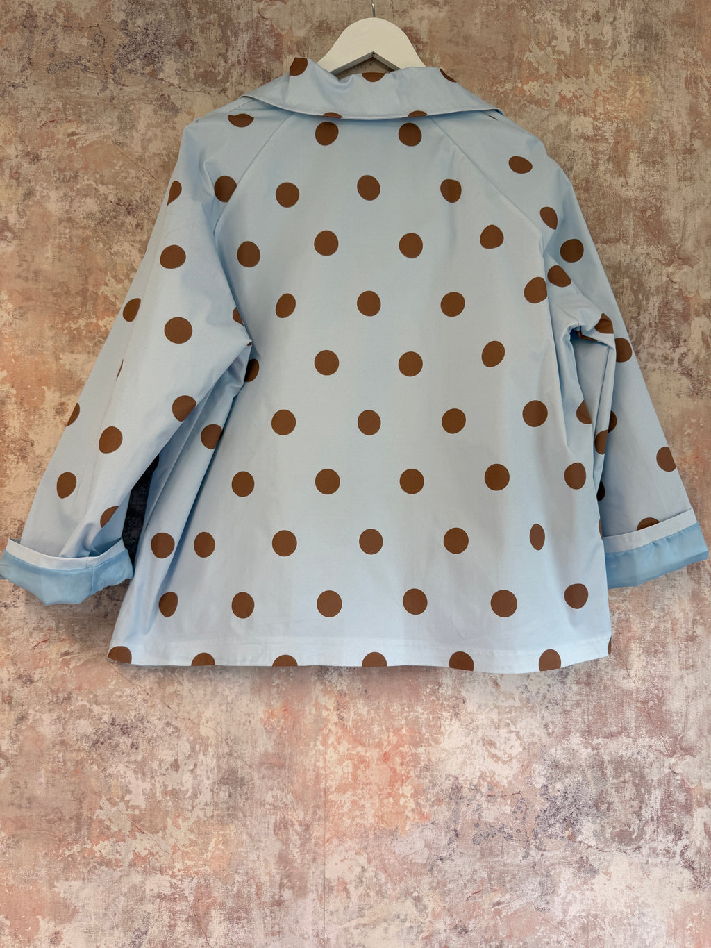 Polka dot Trench Blue