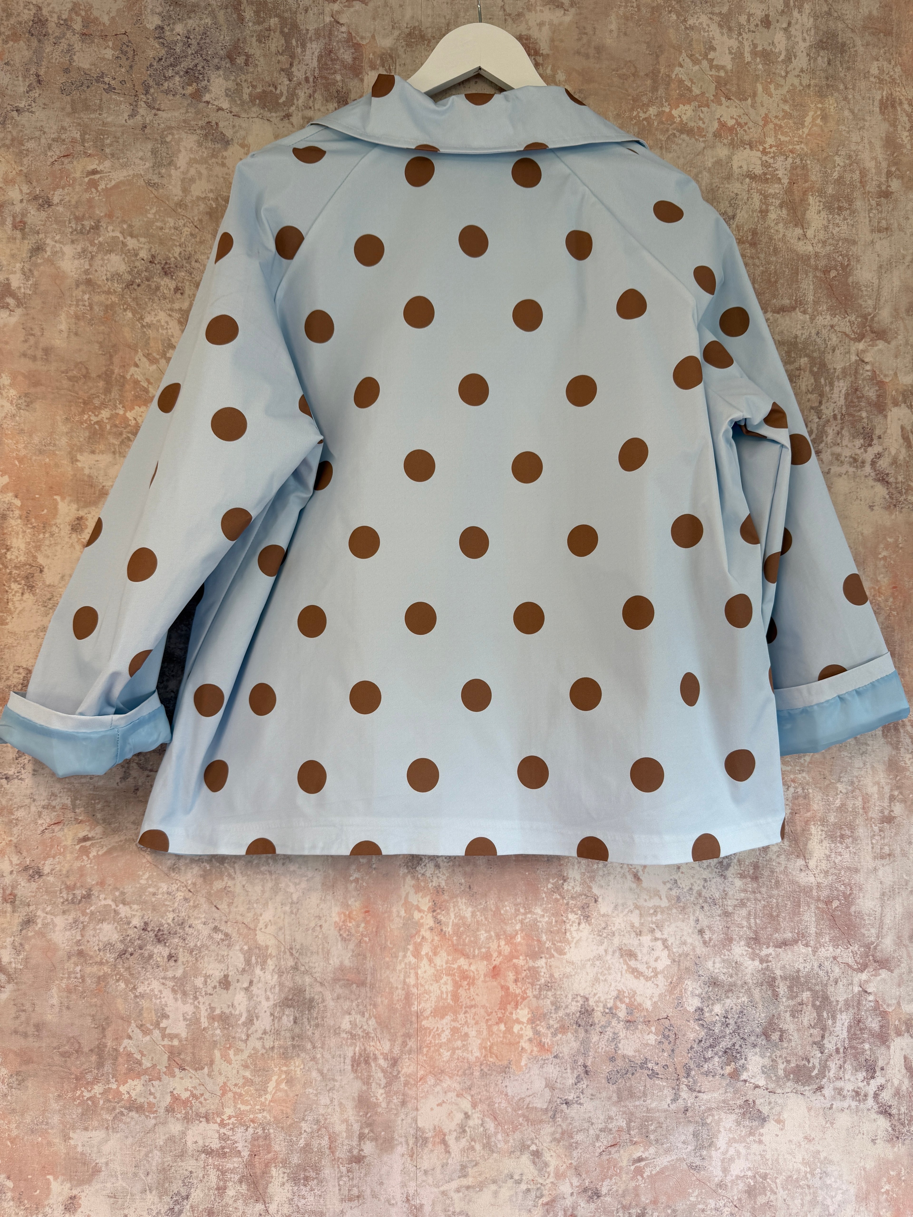Polka dot Trench Blue
