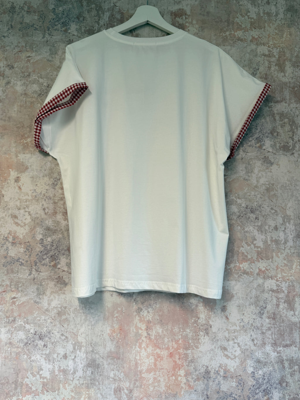 Cotton Gingham heart Tshirt