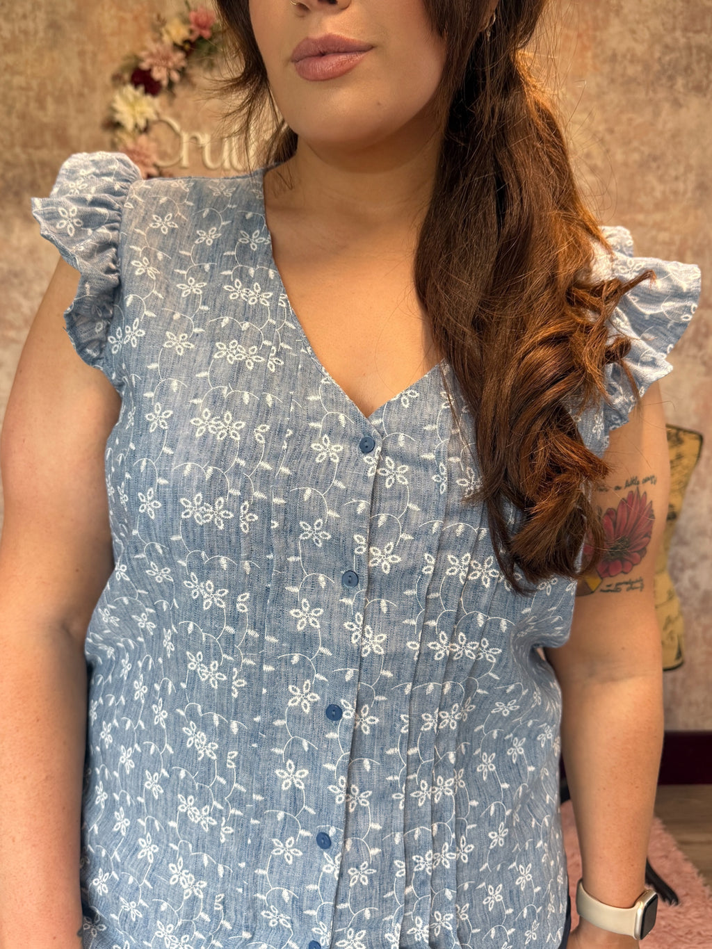 Cotton embroidered blouse