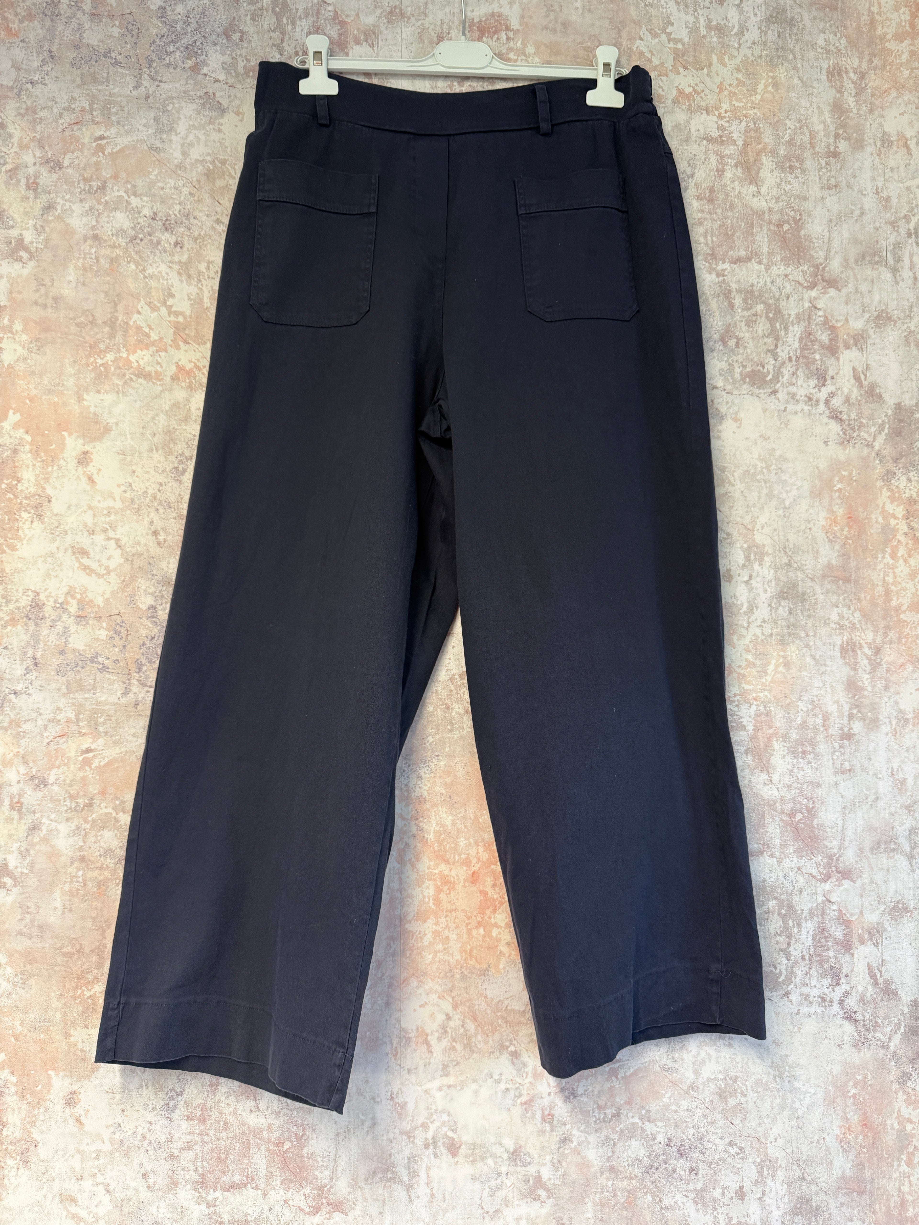 Ankle Grazer Cotton trousers Navy