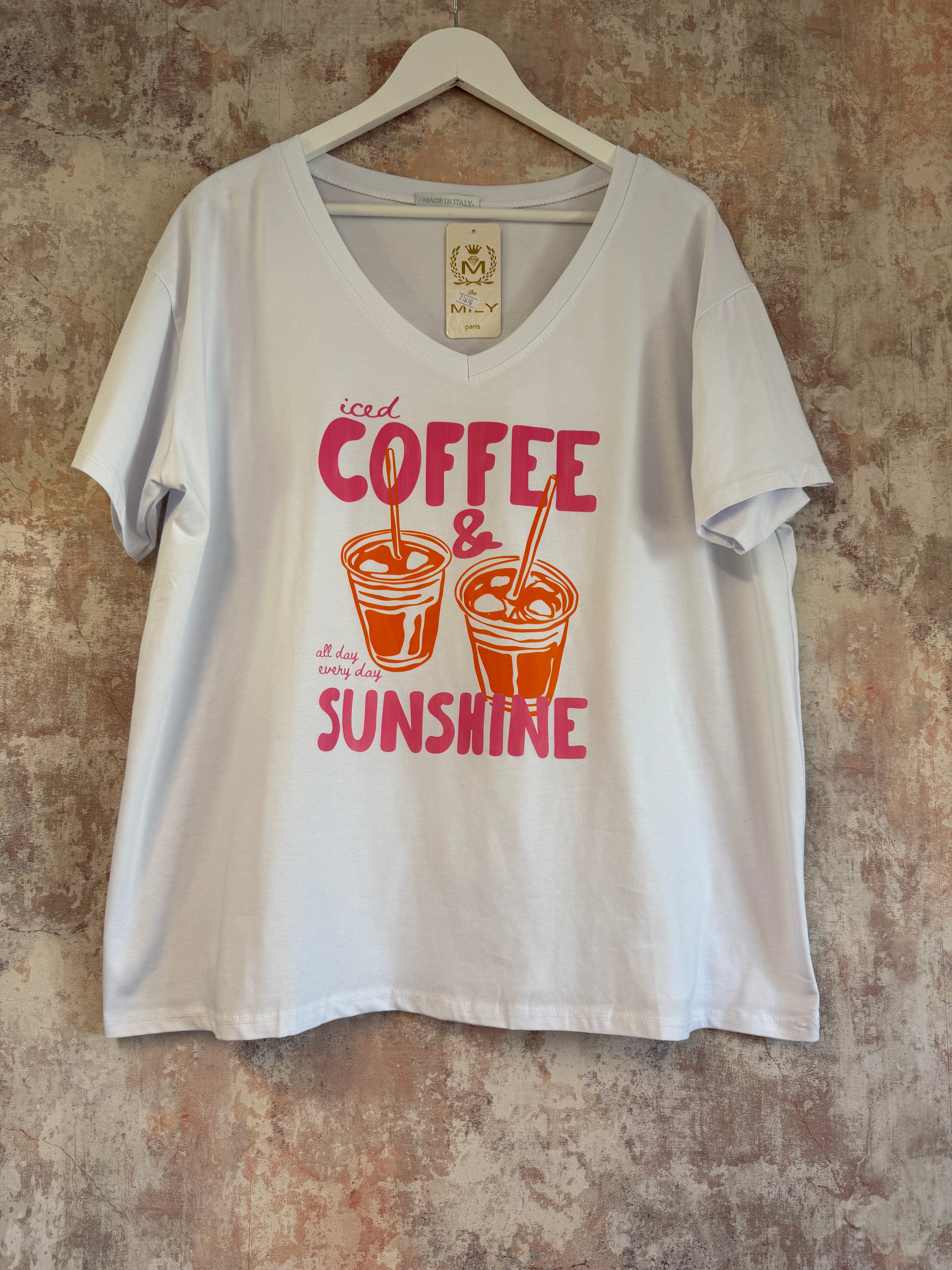 Coffee and Sunshine Cotton Tshirt