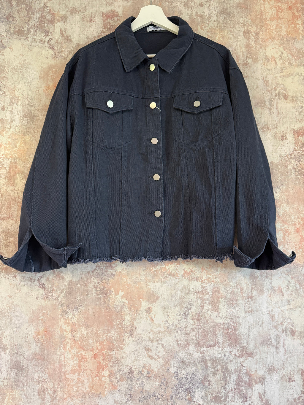 Freya cotton denim jacket Navy