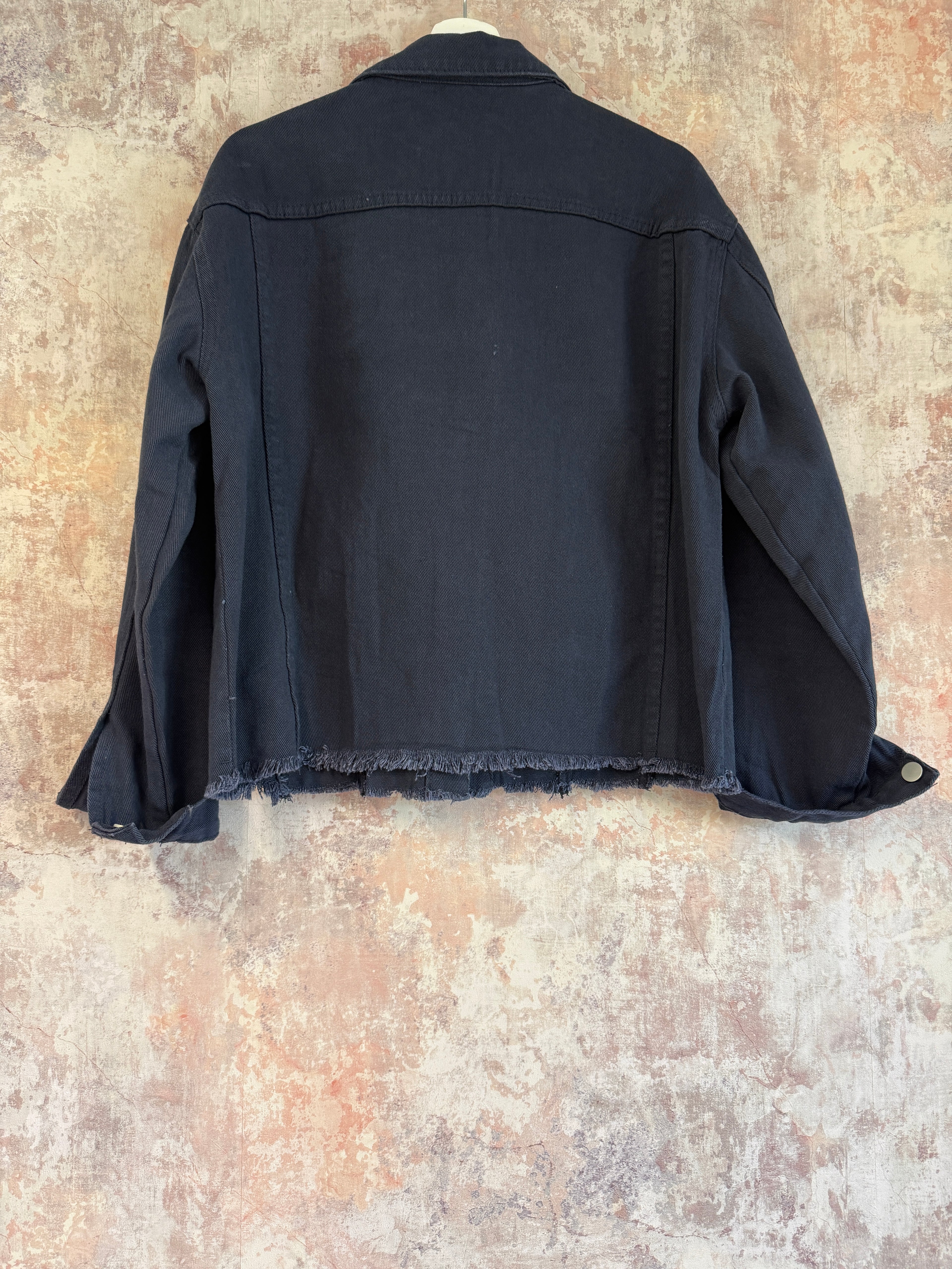 Freya cotton denim jacket Navy