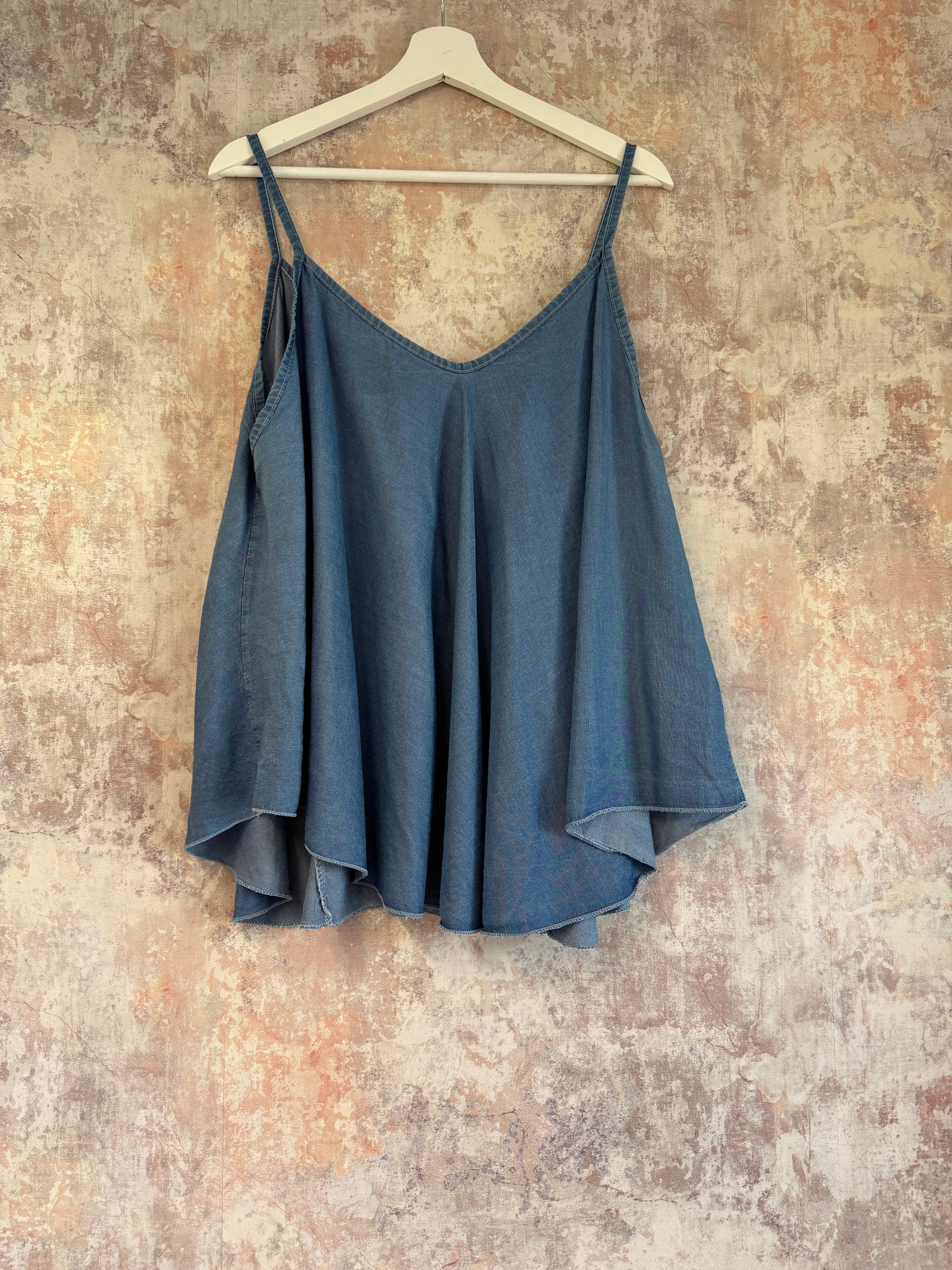 Denim look swing style cami