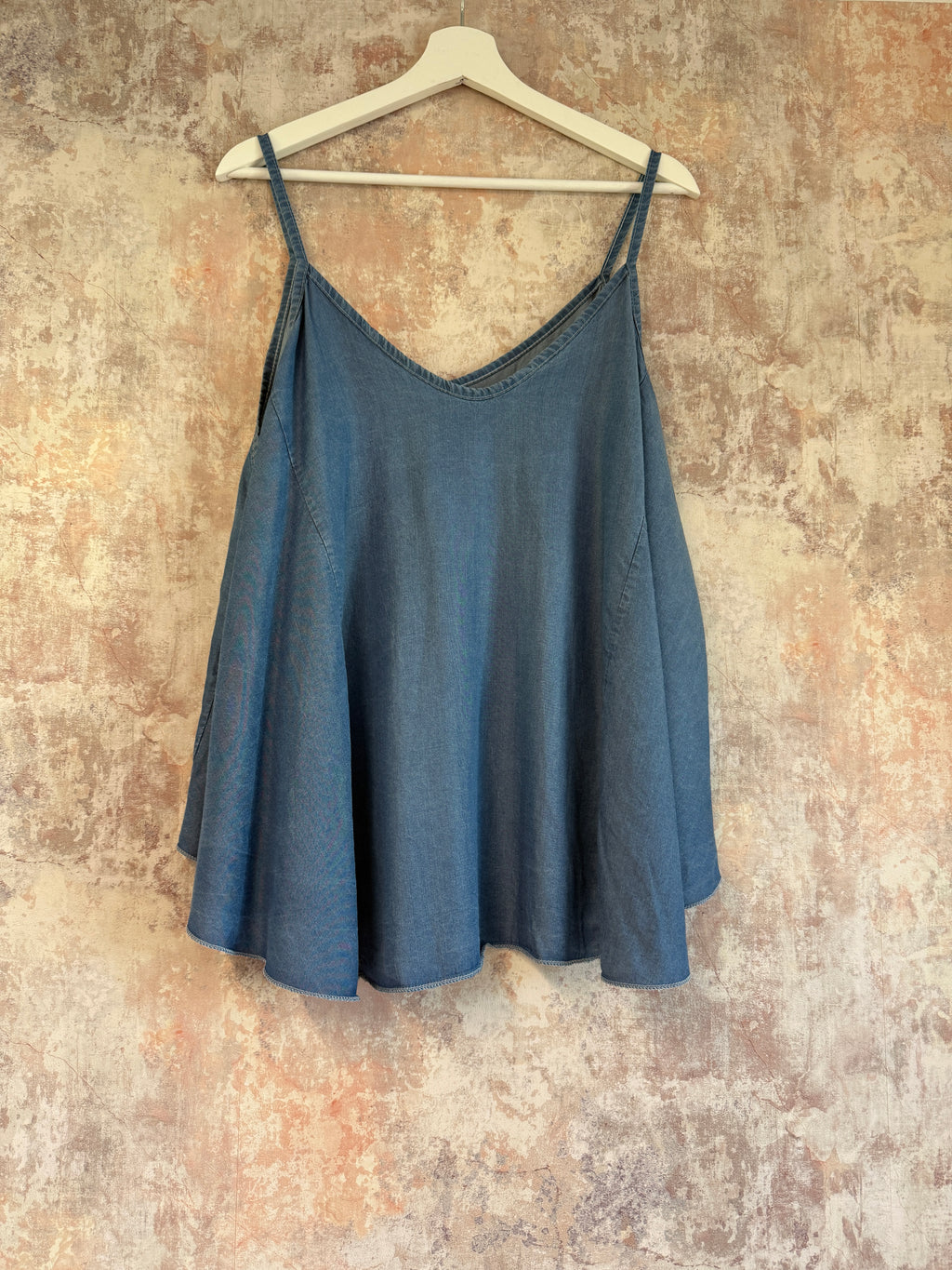 Denim look swing style cami