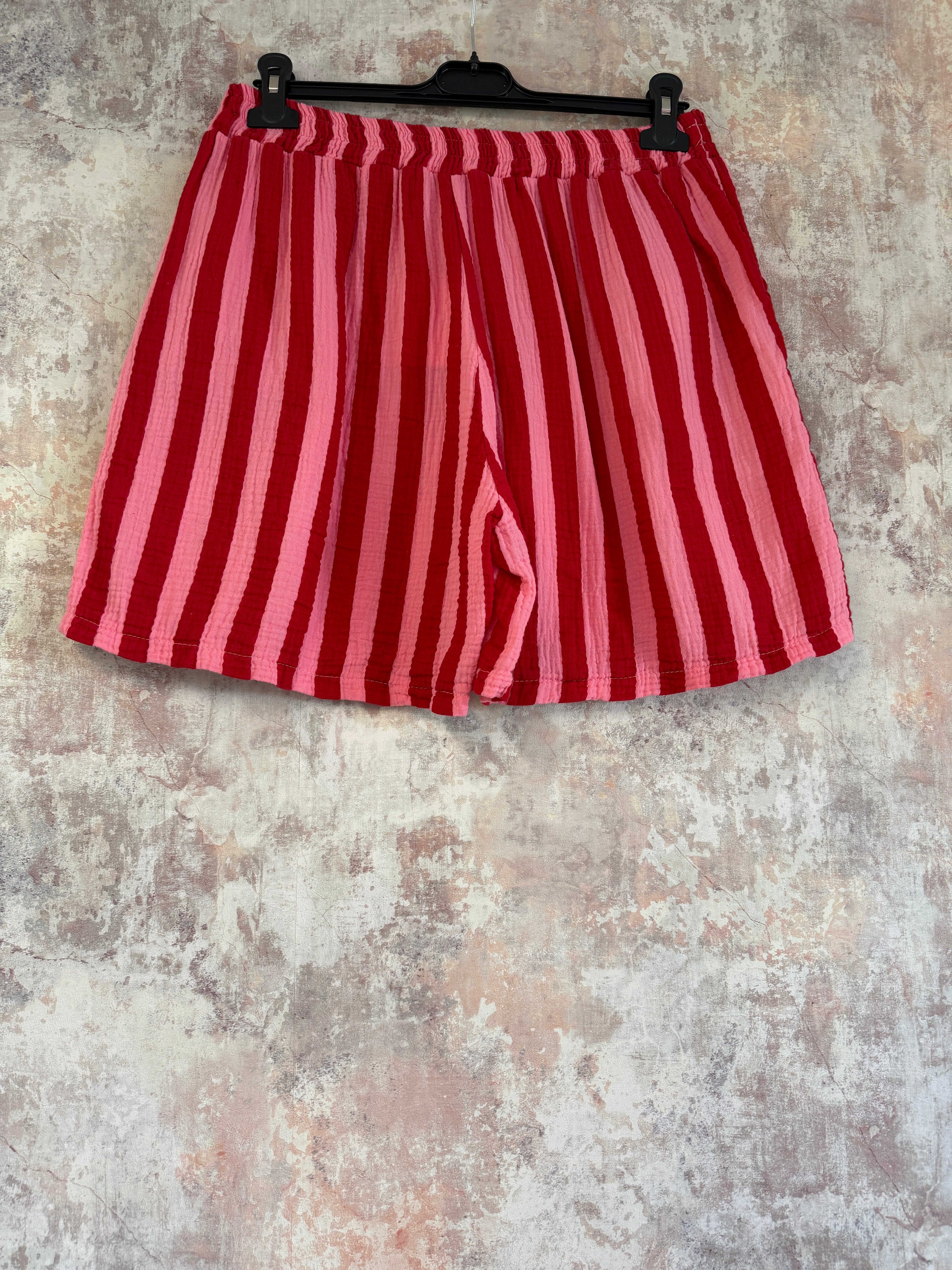 Striped Cotton Shorts