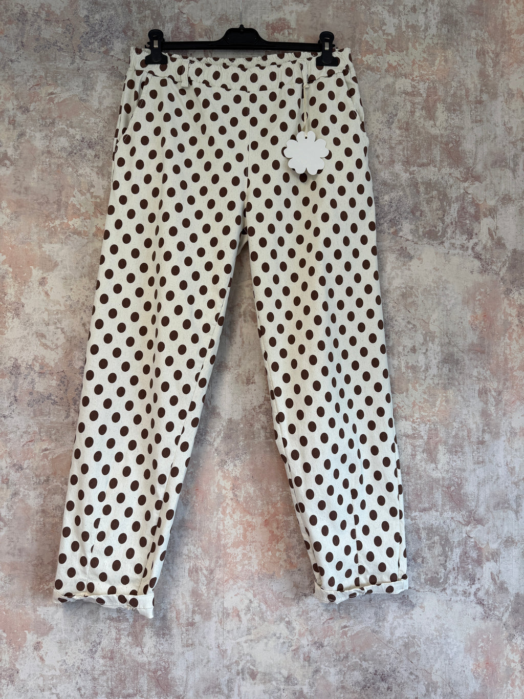 Dotty Cotton/Linen mix trousers