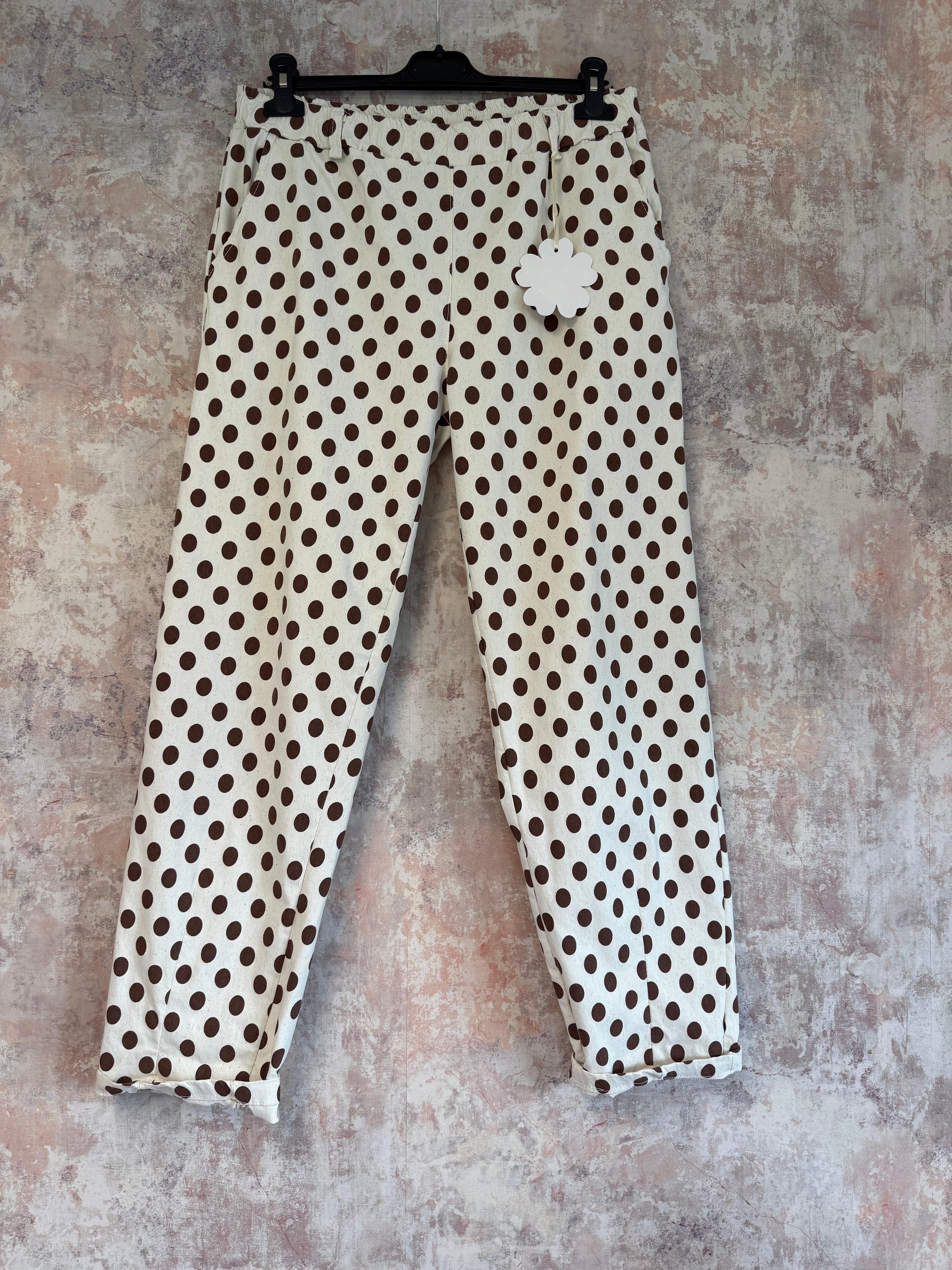 Dotty Cotton/Linen mix trousers