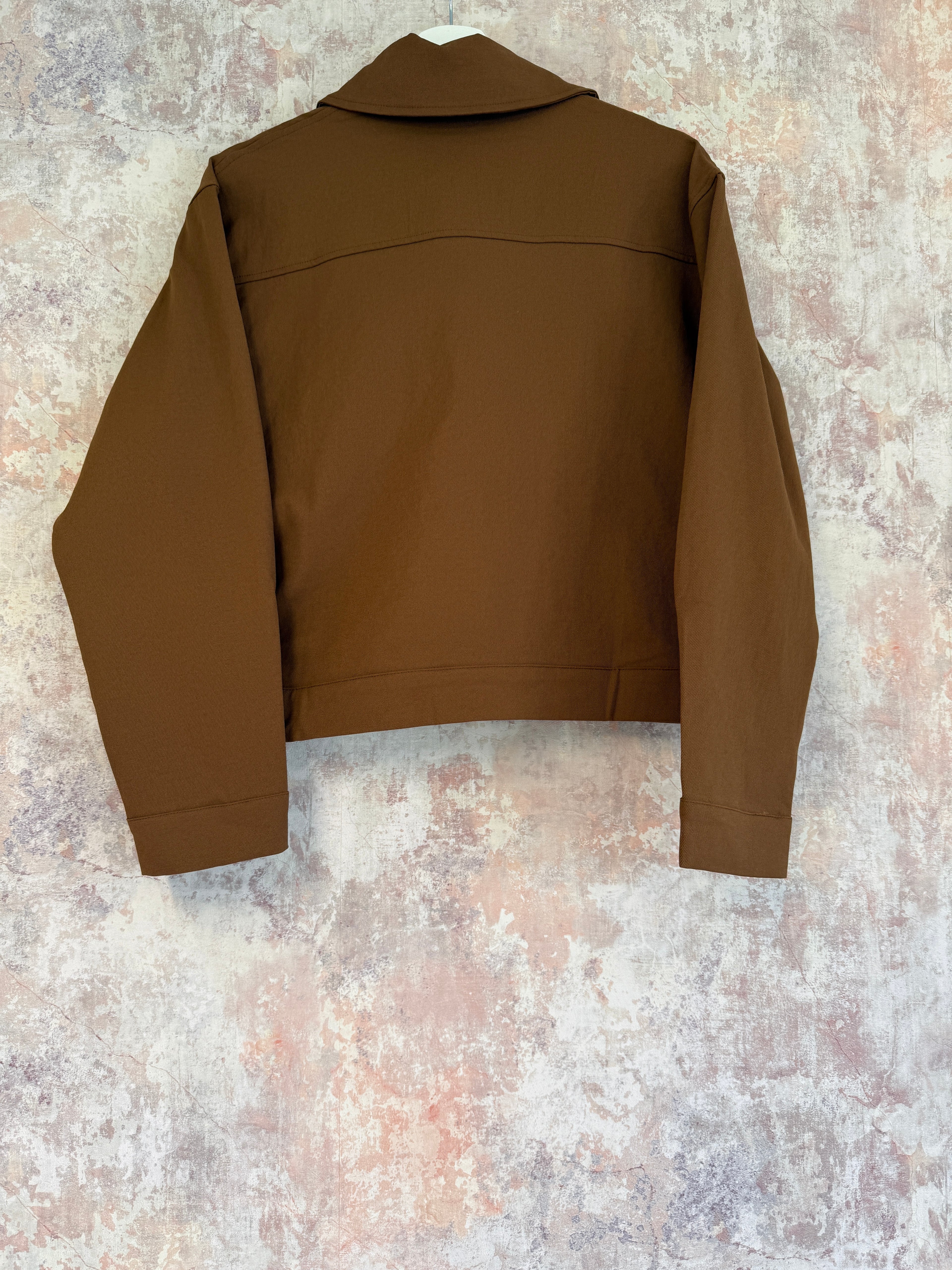 Cropped style gold button jacket