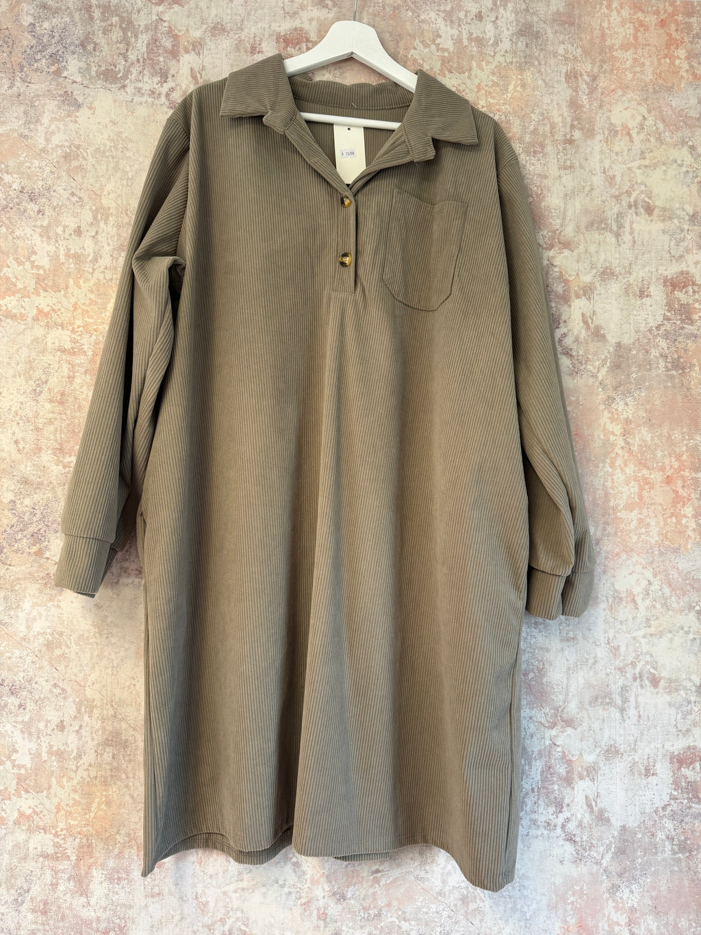 Corduroy Dress Taupe