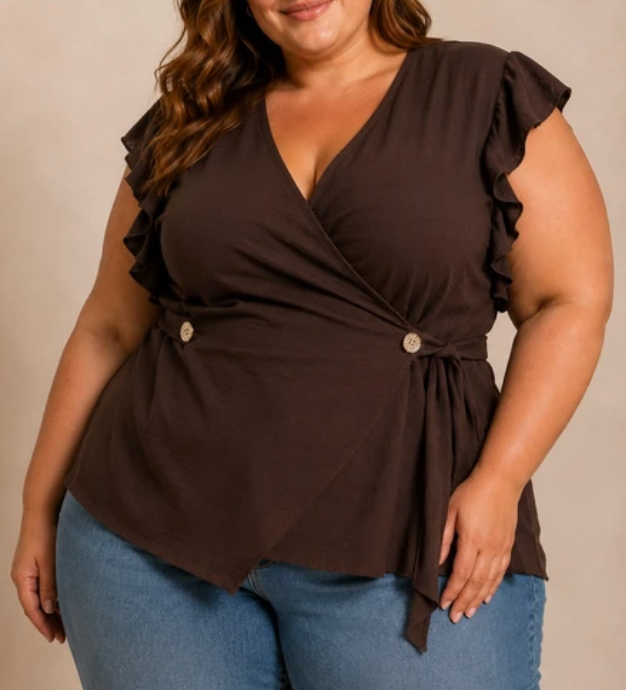 2 Button Wrap Style Top