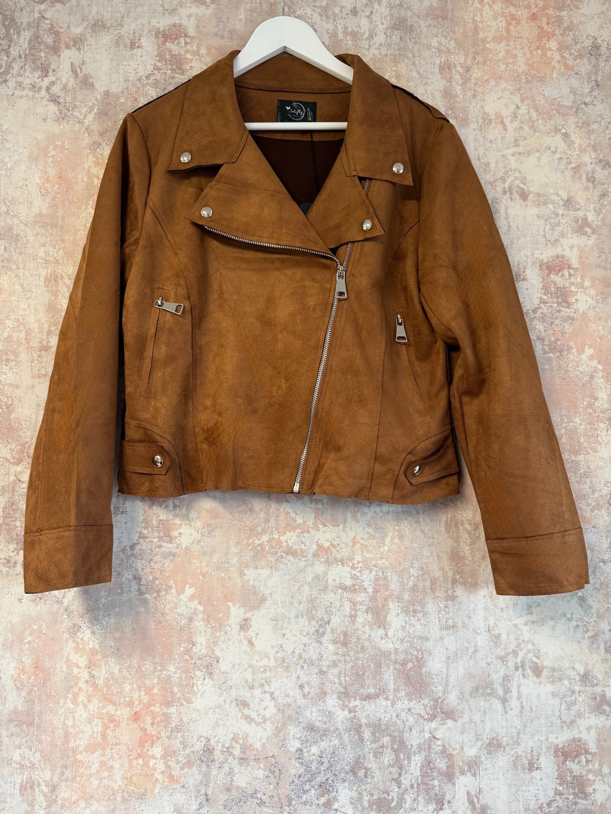 Suede Look Biker Jacket (3 Colours)