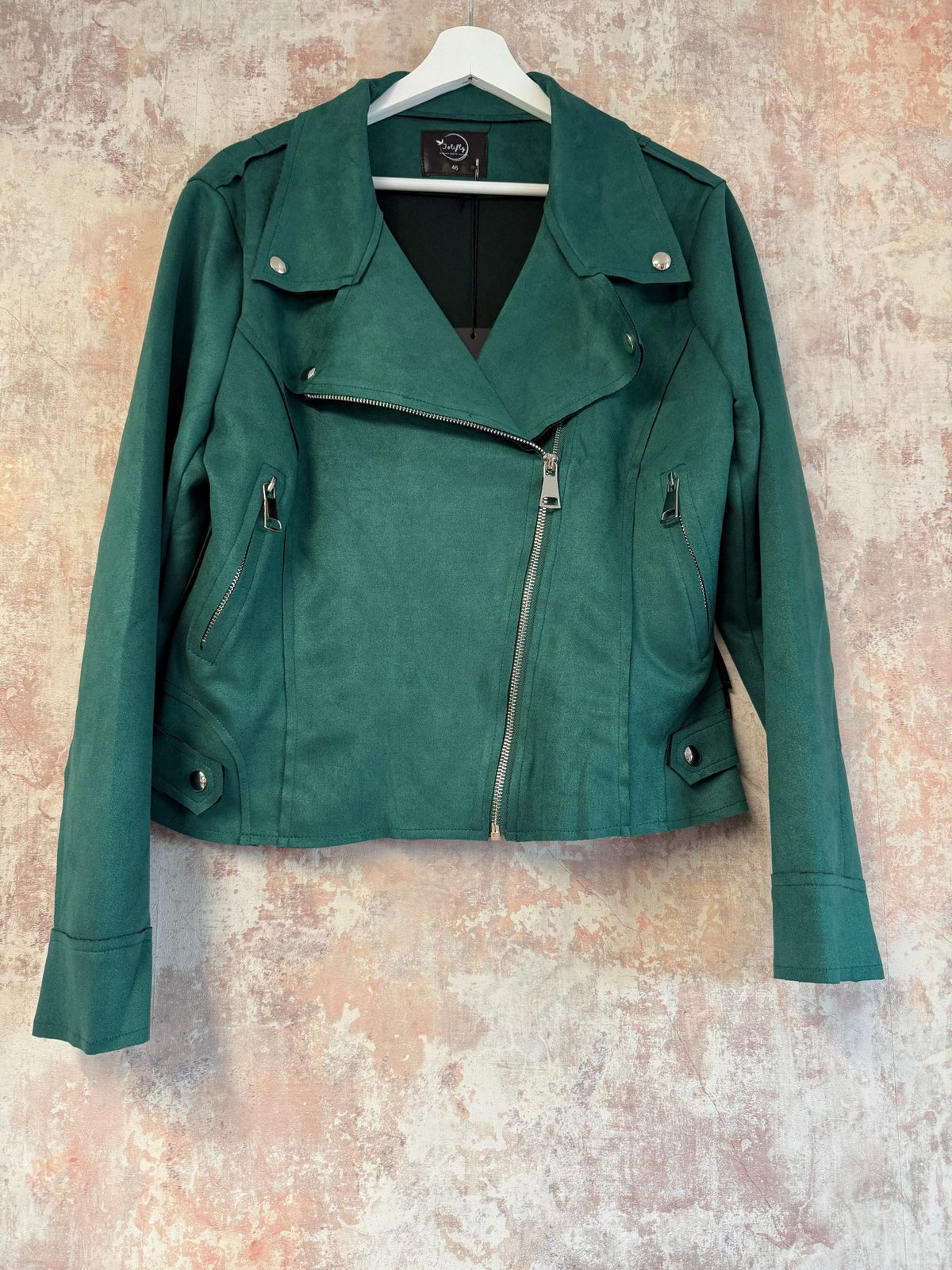 Suede Look Biker Jacket (3 Colours)
