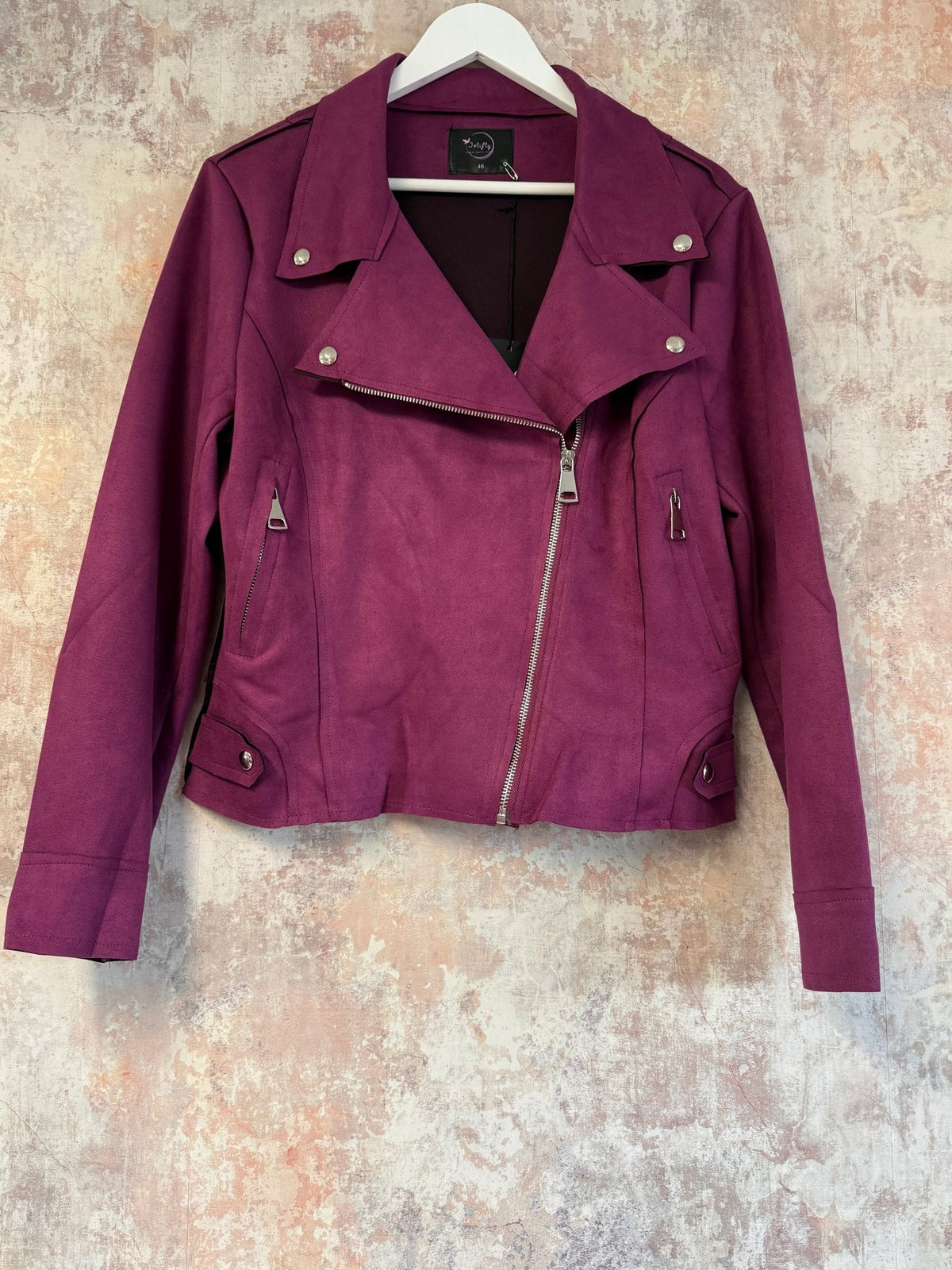 Suede Look Biker Jacket (3 Colours)